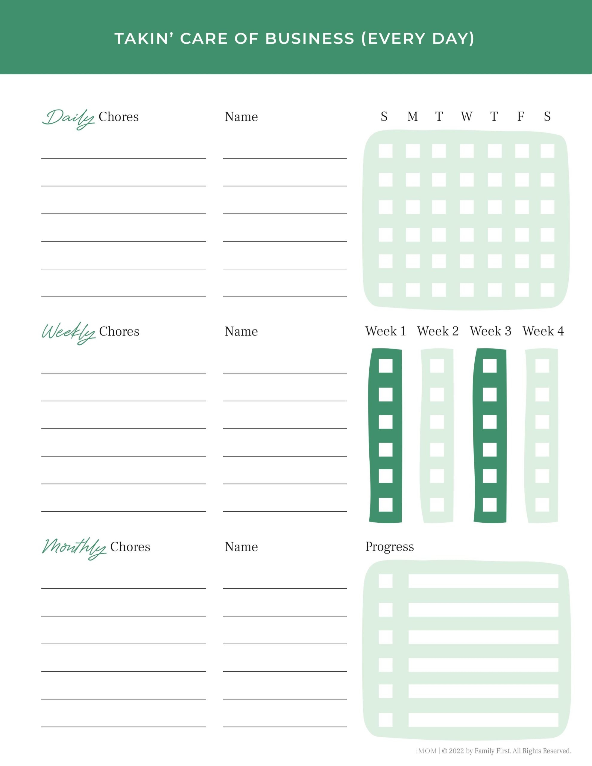 daily routine customizable free printable chore charts