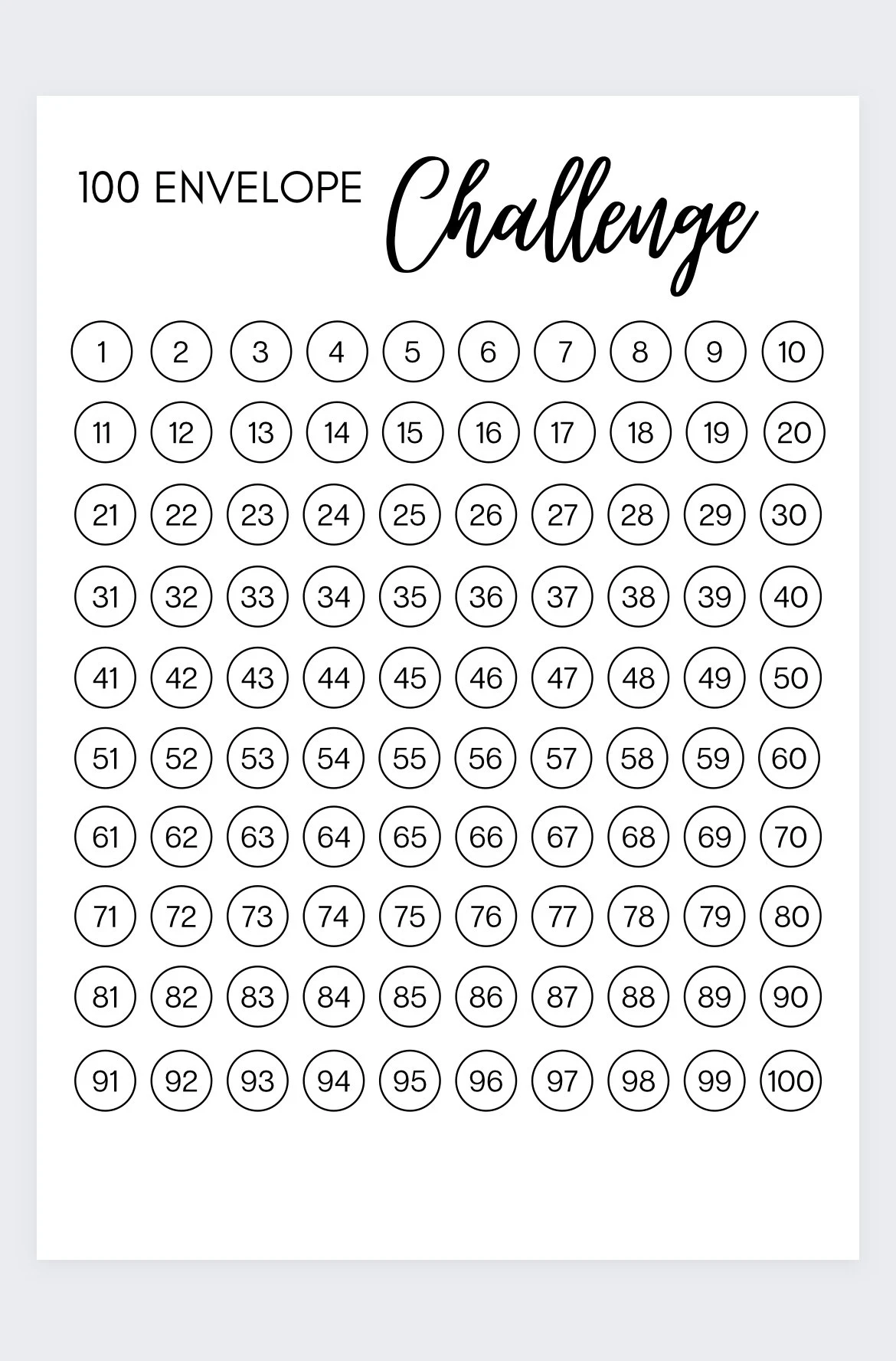 100 Envelope Money Challenge money Saving Challenge Printable envelope Savings save Money savings Planner 100 Envelope Printable dave Ramsey Etsy