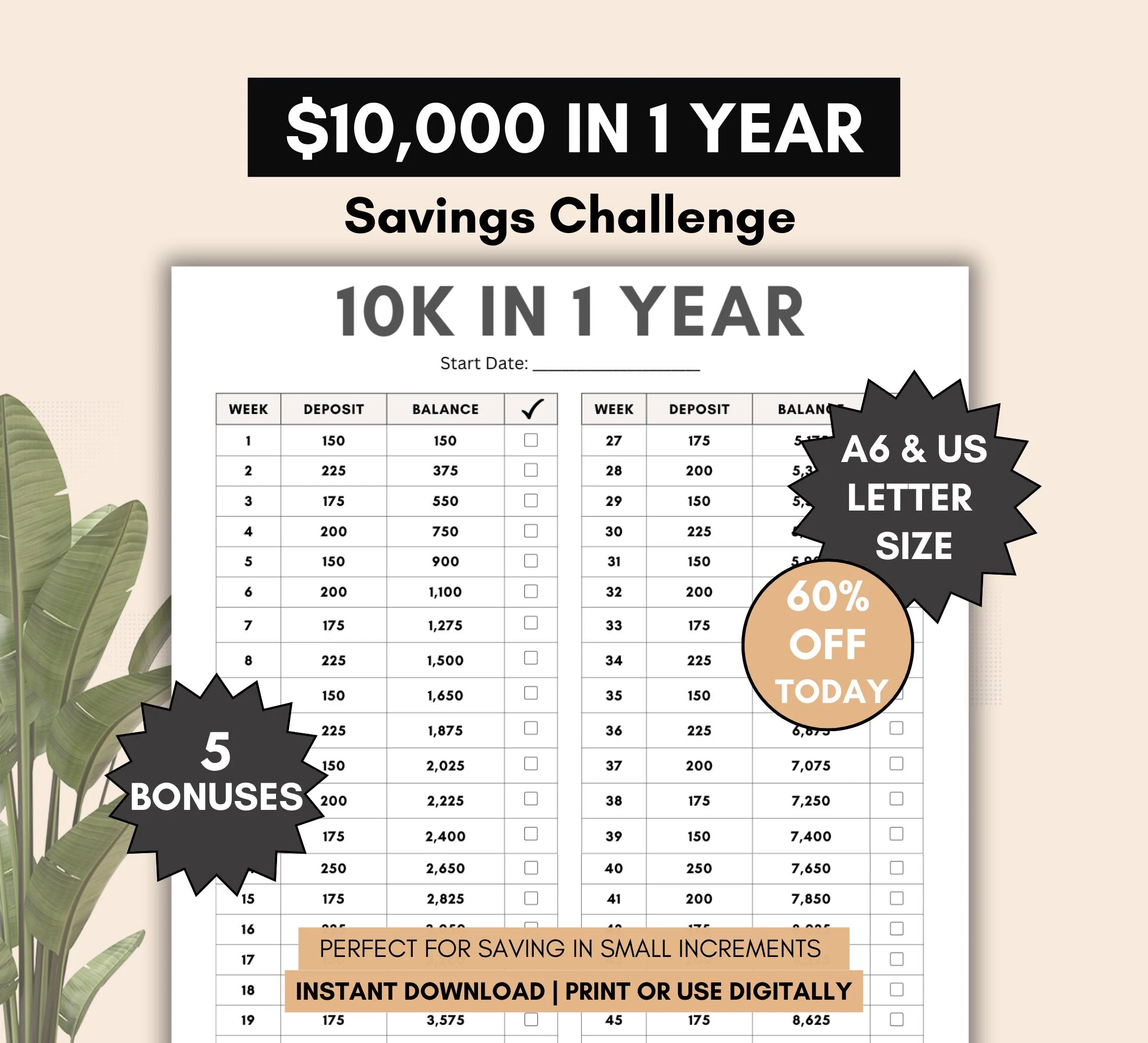 saving 10k in a year