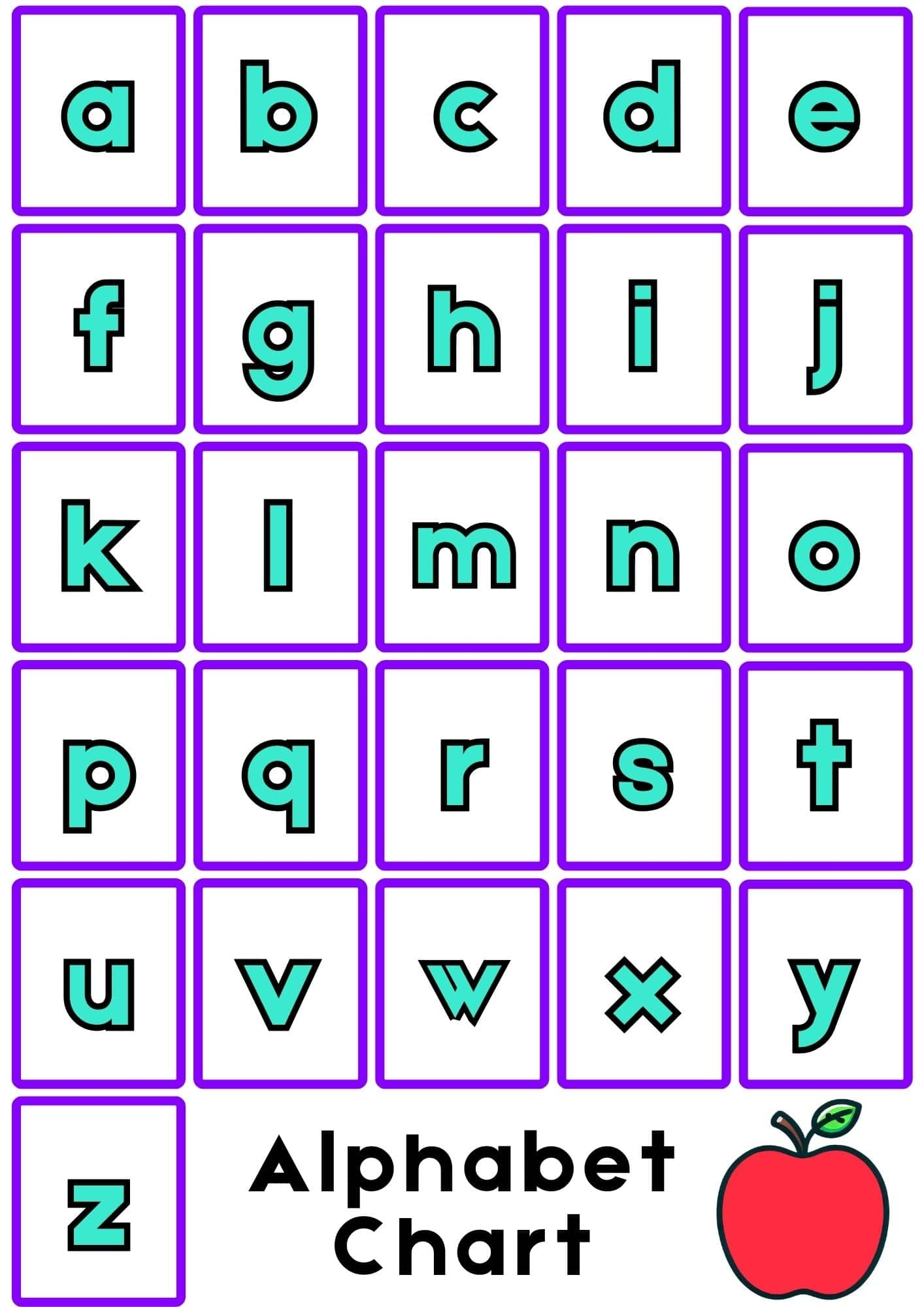 free printable abc chart printable