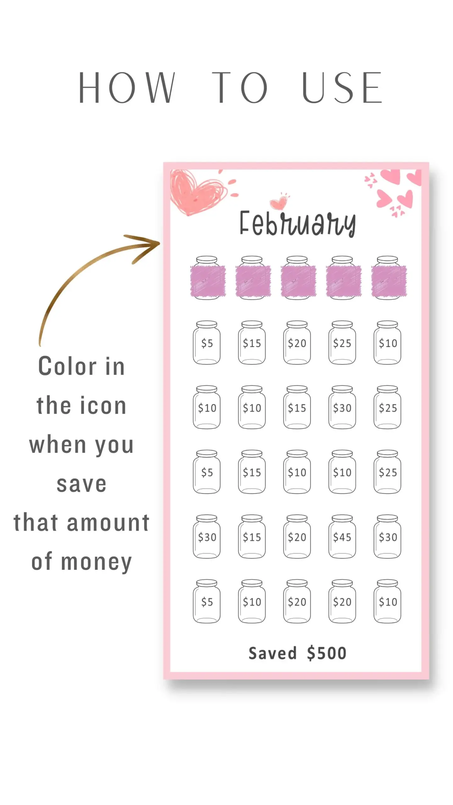12 Month Savings Challenge Printable M366 Mrsneat