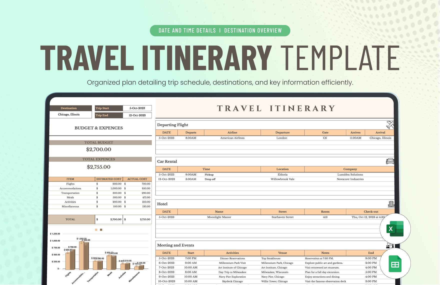 14 Day Trip Itinerary Template In Word PDF Google Docs Download Template
