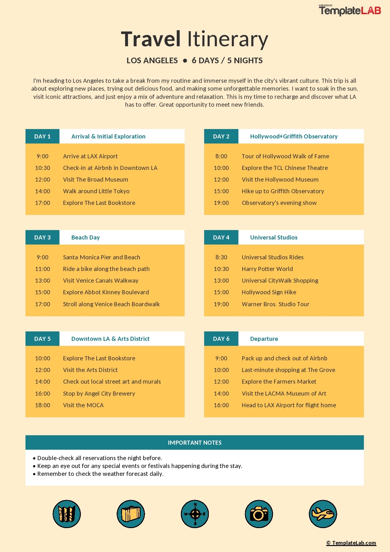 16 Best Travel Itinerary Templates Word Excel PDF 