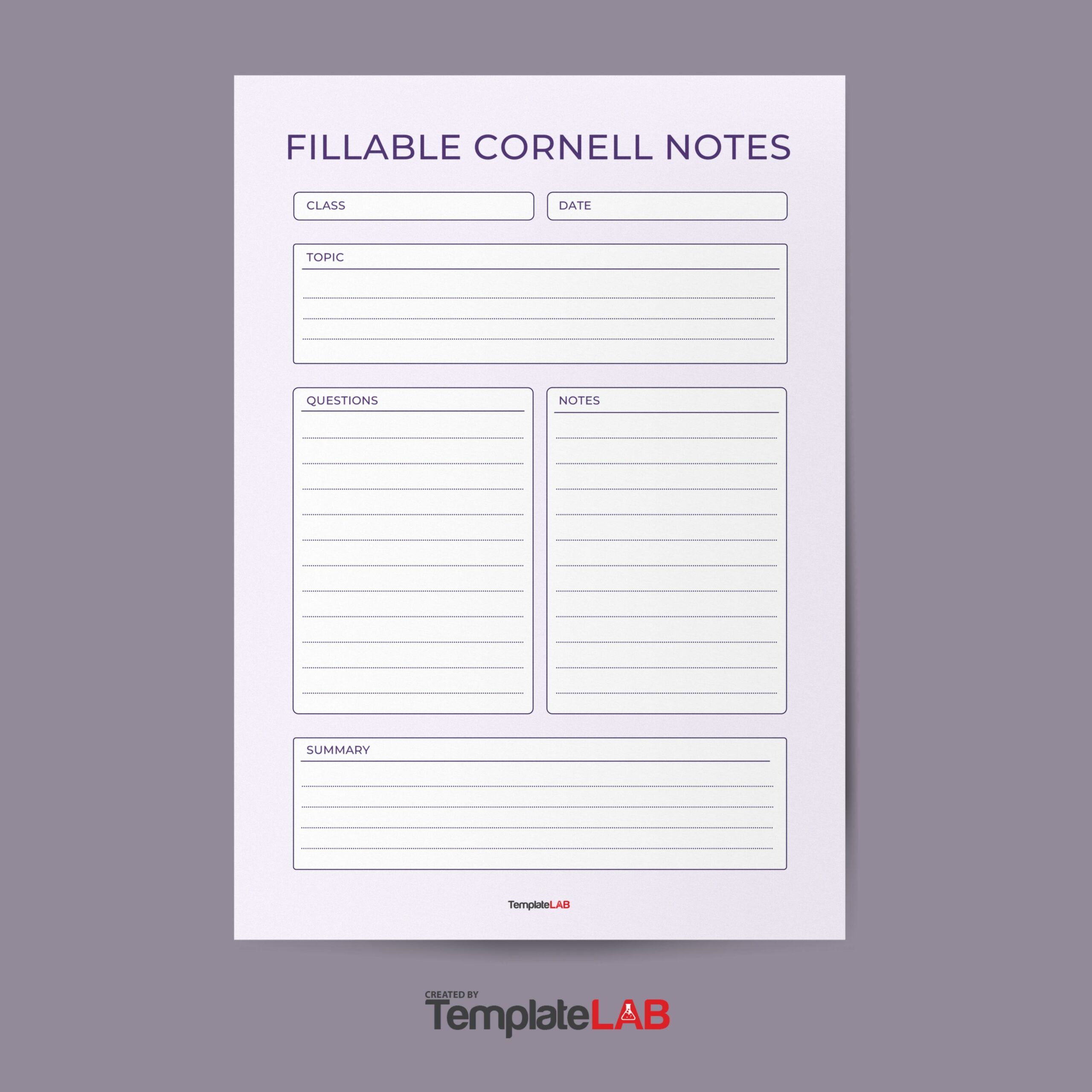 note taking template pdf