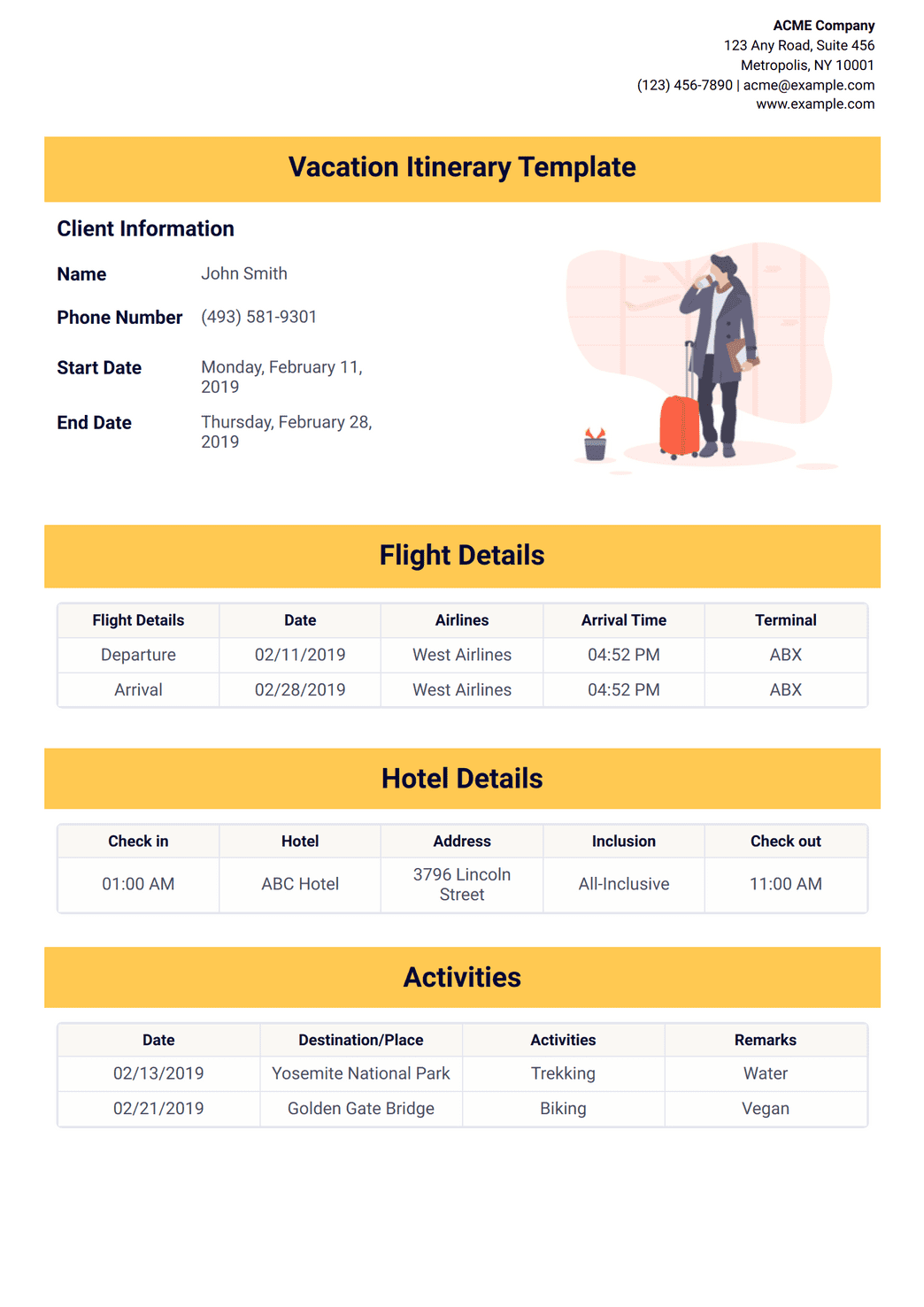 20 Customizable Travel Itinerary Planner Templates Jotform