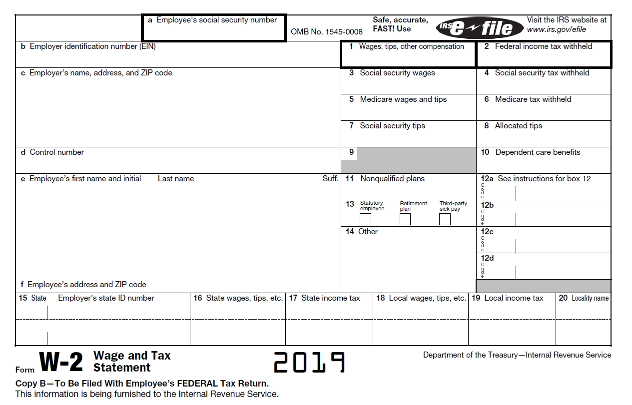 2019 IRS Form W 2 Downloadable And Printable