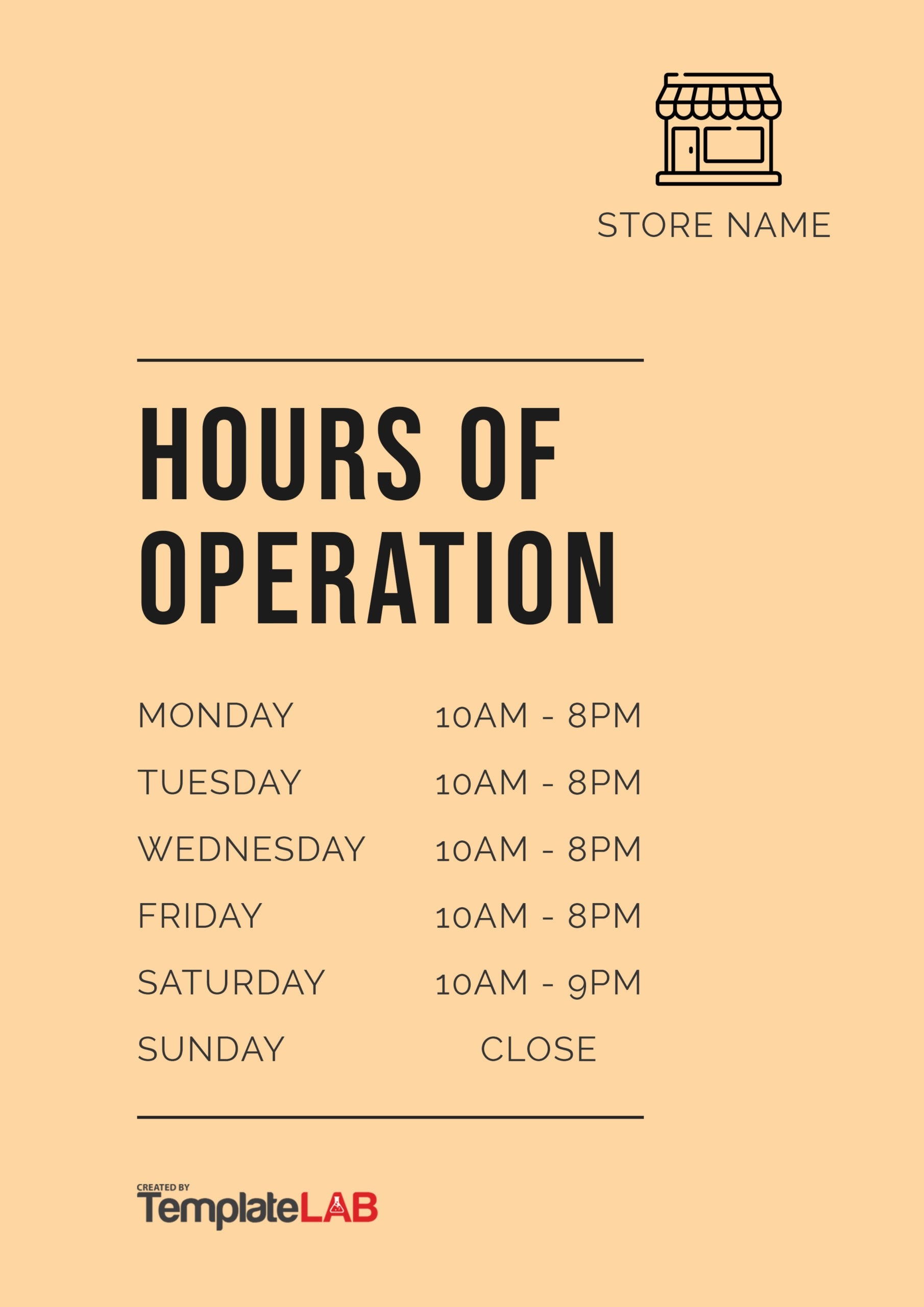 22 Printable Business Hours Templates Word PowerPoint PDF 