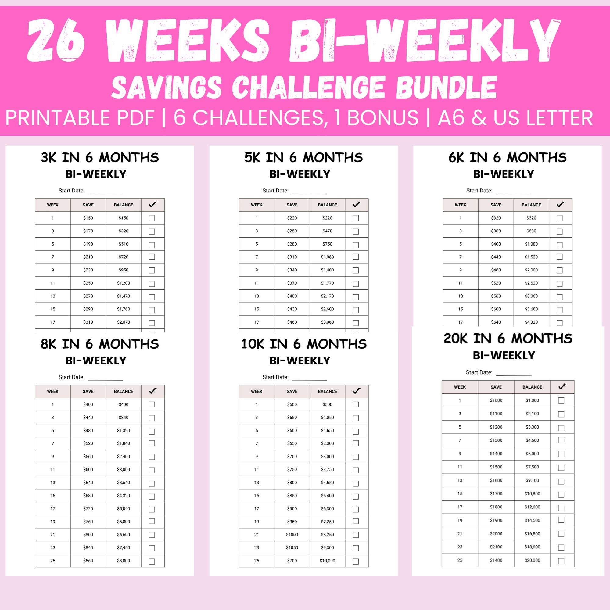 bi weekly savings challenge