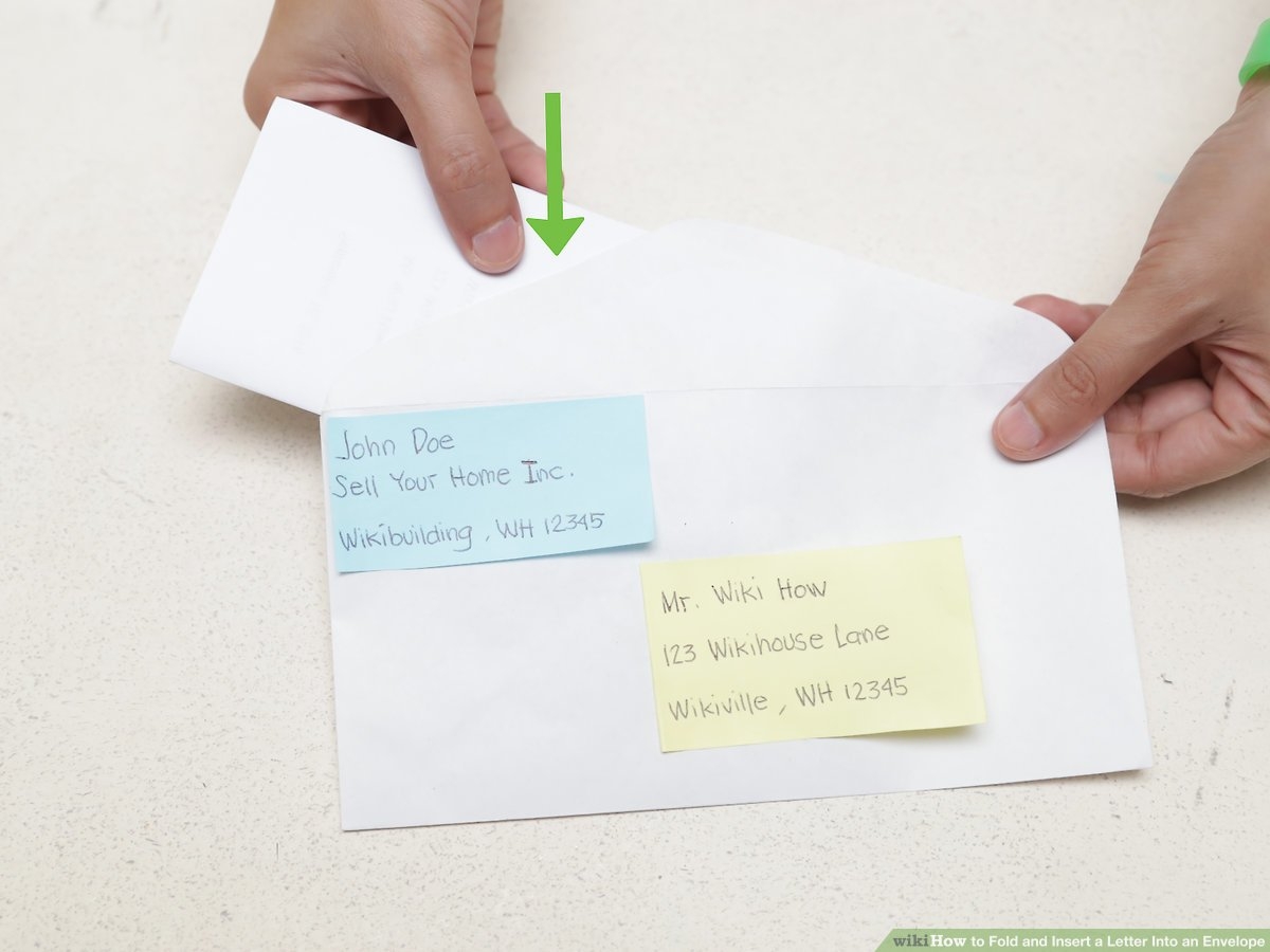 3 Ways To Fold And Insert A Letter Into An Envelope WikiHow