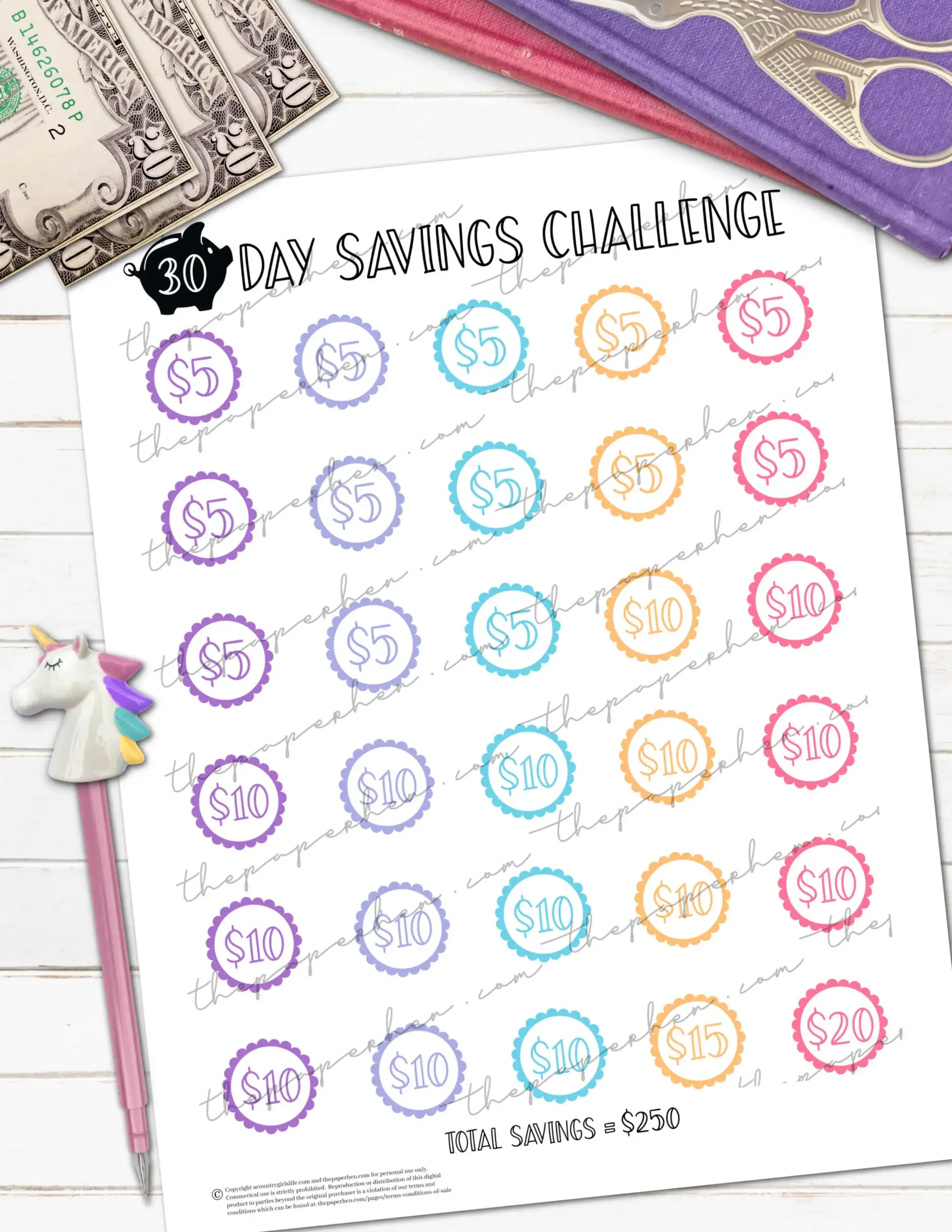 30 Day Savings Challenge FREE PRINTABLE A Country Girl s Life