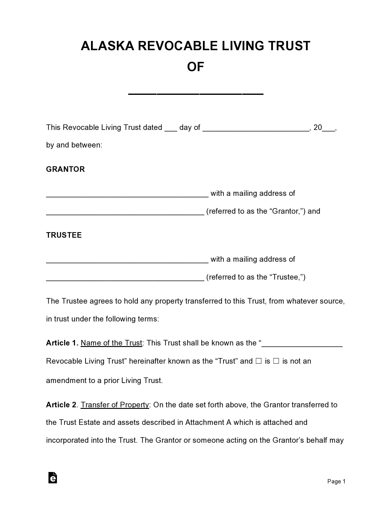 30 Free Living Trust Forms Templates Word TemplateArchive
