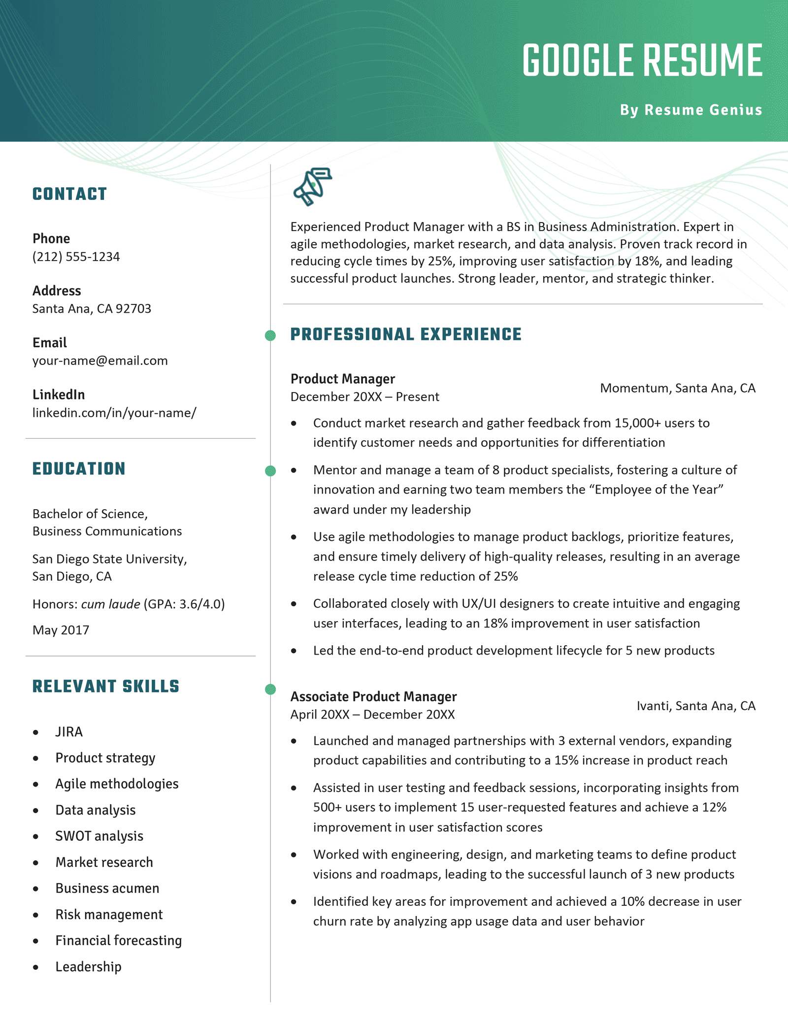 4 Google Resume Examples Template For 2026