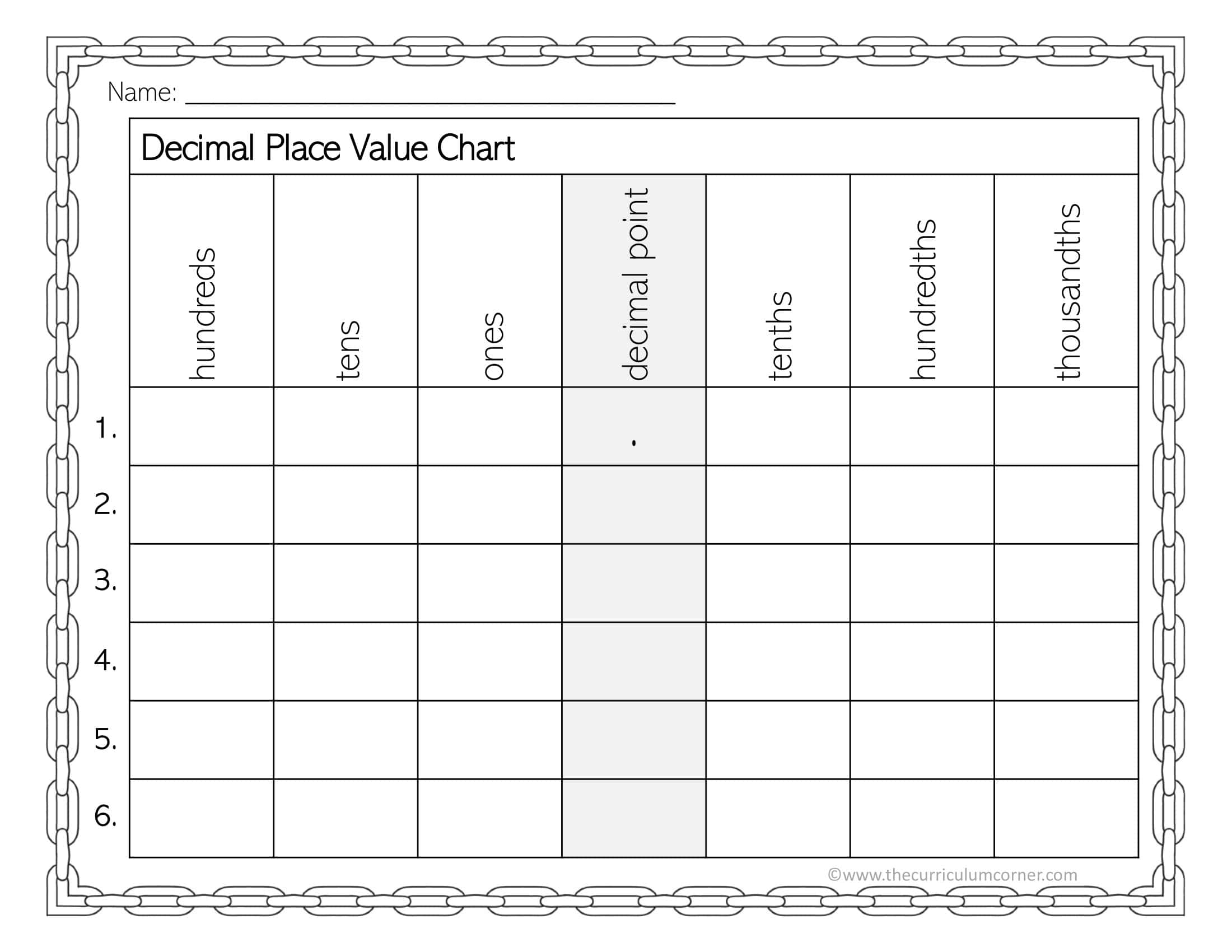49 Free Printable Place Value Chart Templates PDF