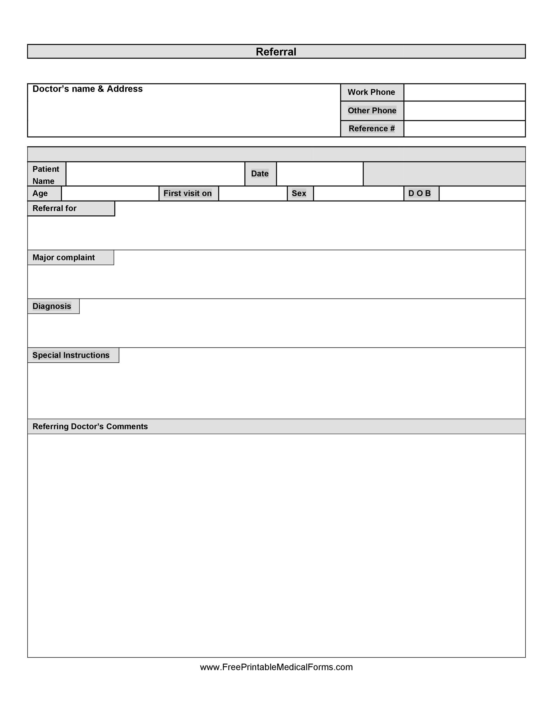 49 Referral Form Templates Medical General TemplateLab