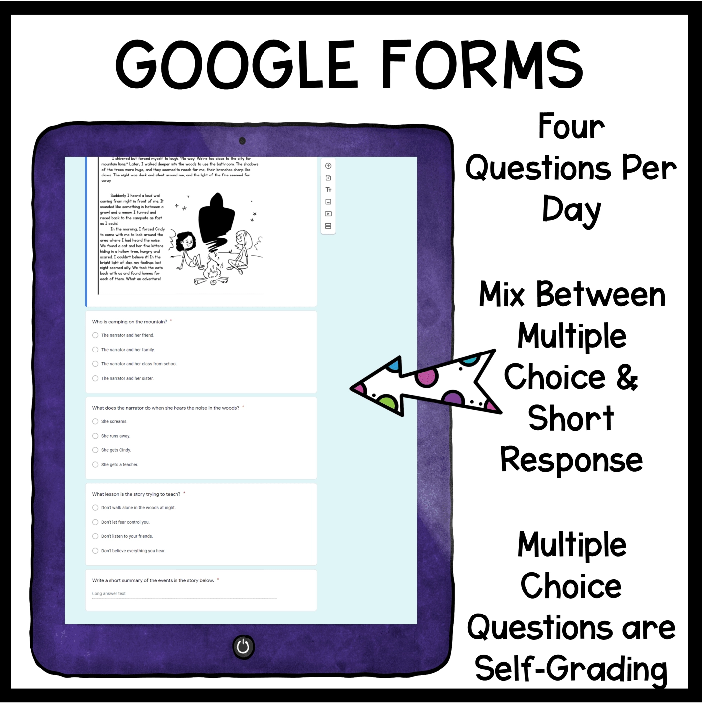 4th Grade Reading Spiral Review Quarter 1 Printable Google Forms MagiCore