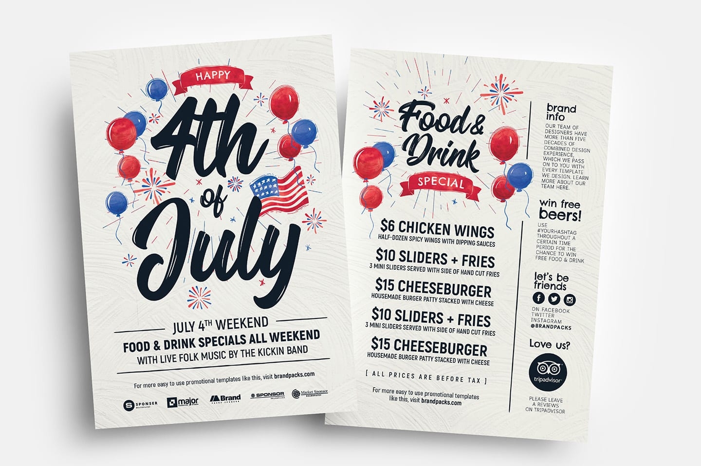 4th Of July Flyer Template PSD Ai Vector BrandPacks