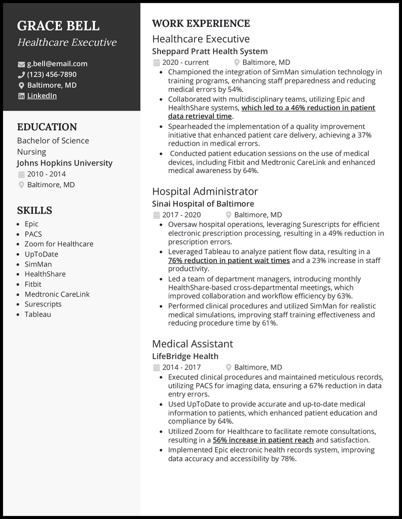 5 Healthcare Resume Templates Examples For 2026