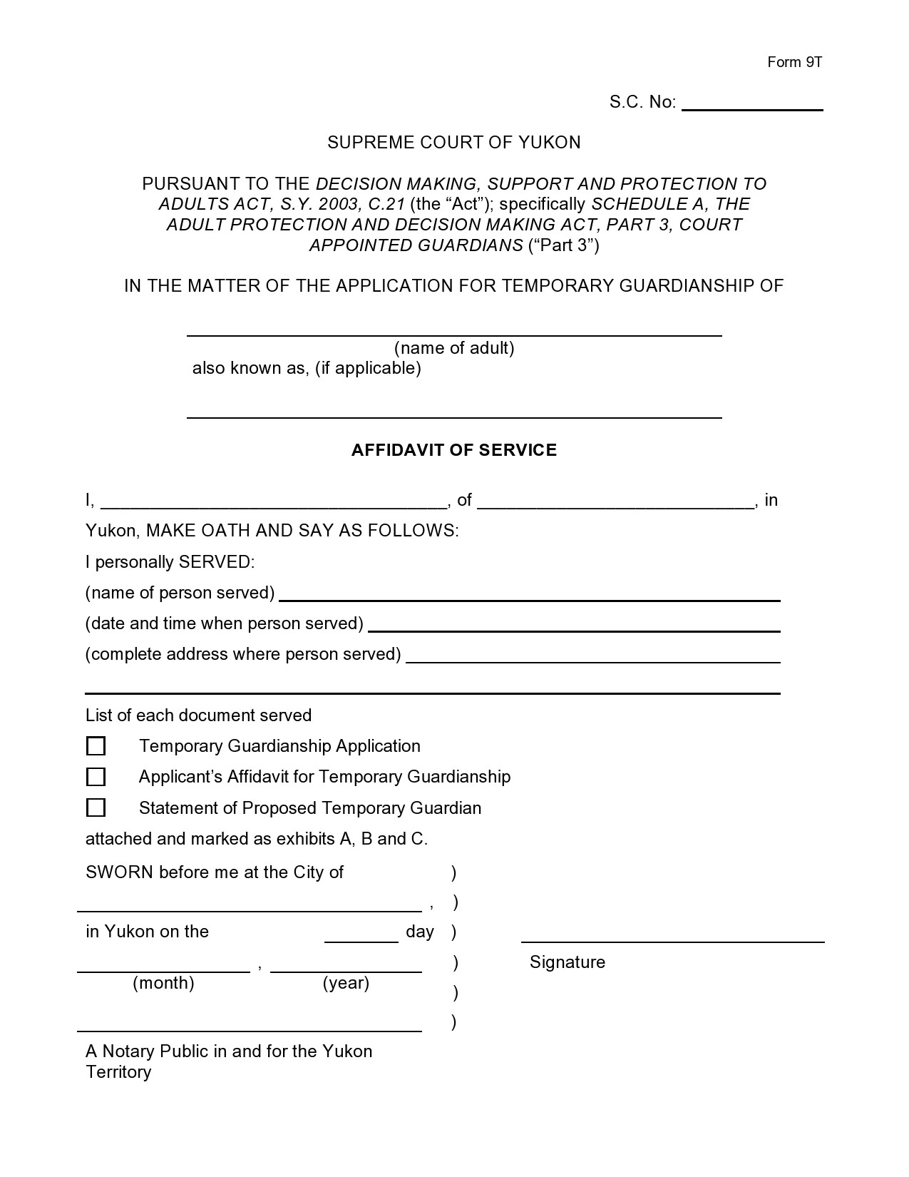 free printable guardianship forms
