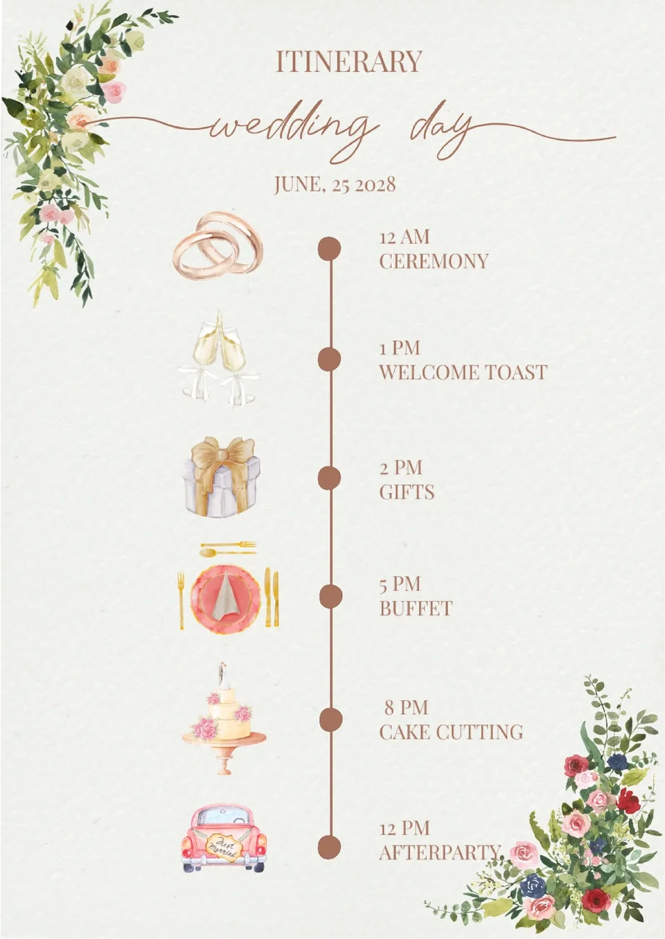 6 Wedding Itinerary Templates For Google Docs Free Download