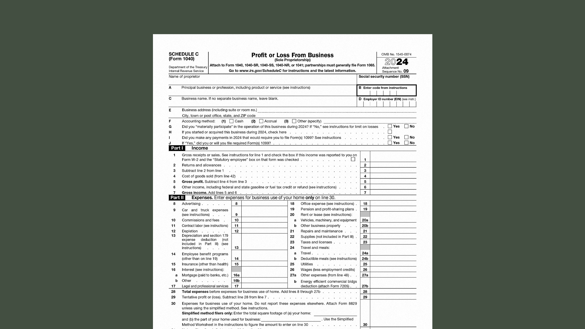 printable tax form 1040