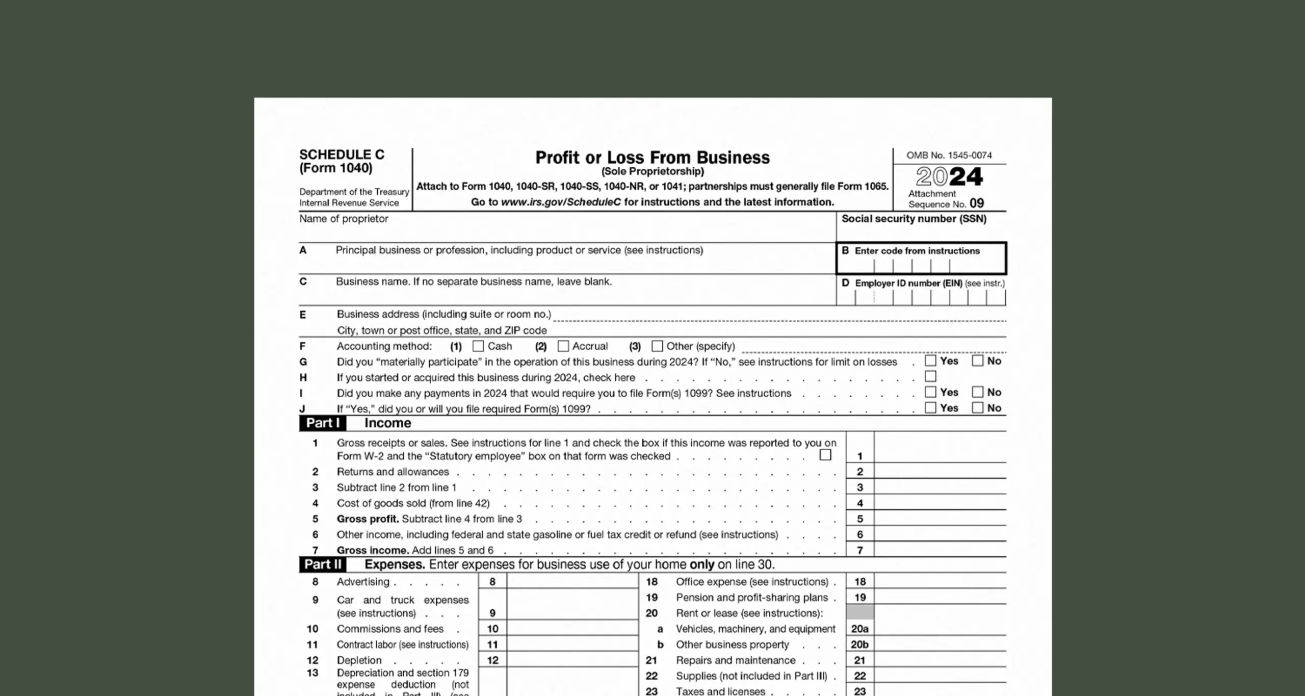 A Step by Step Guide To Filing Schedule C Form 1040 Ambrook
