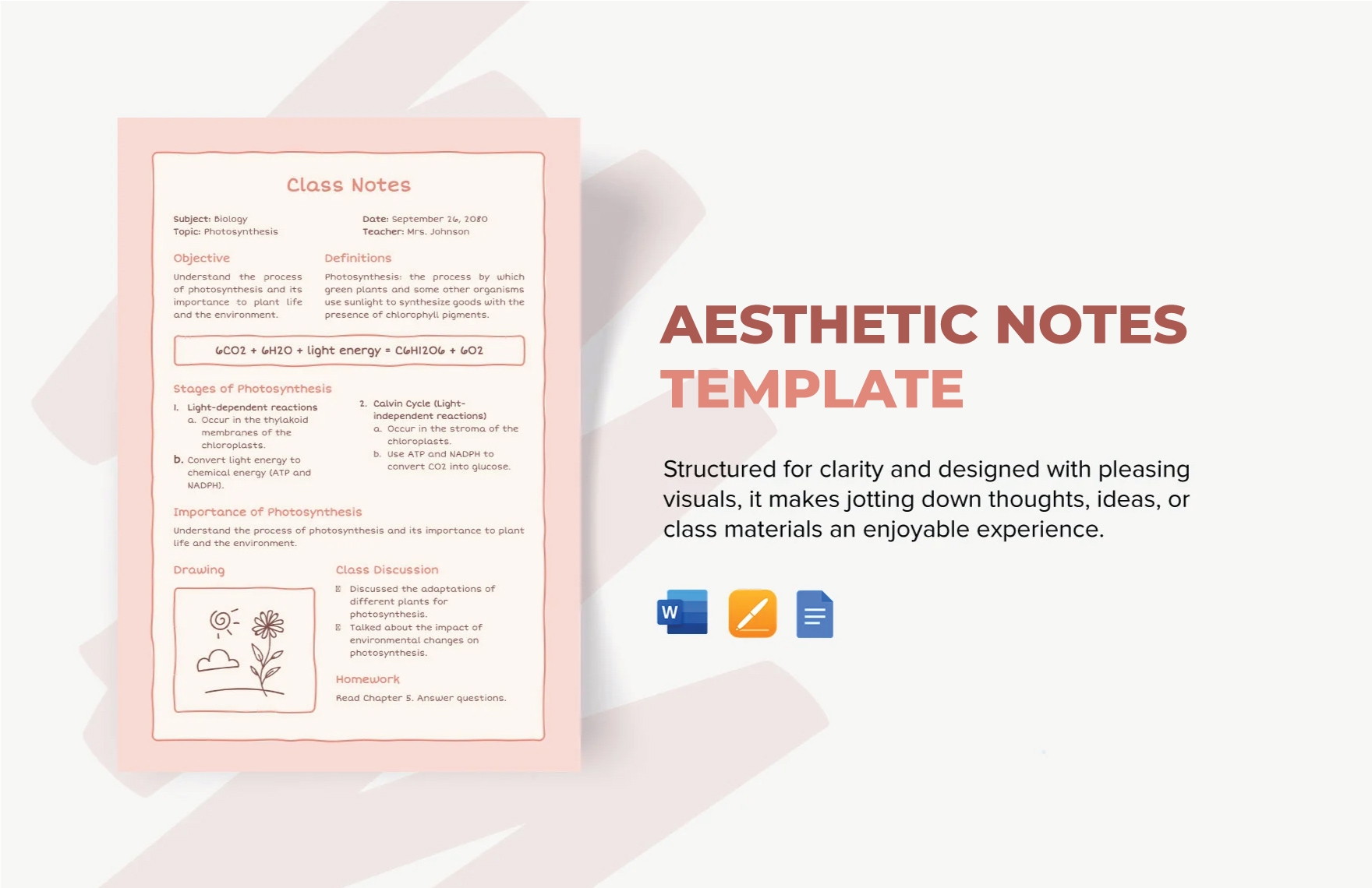 google docs notes template