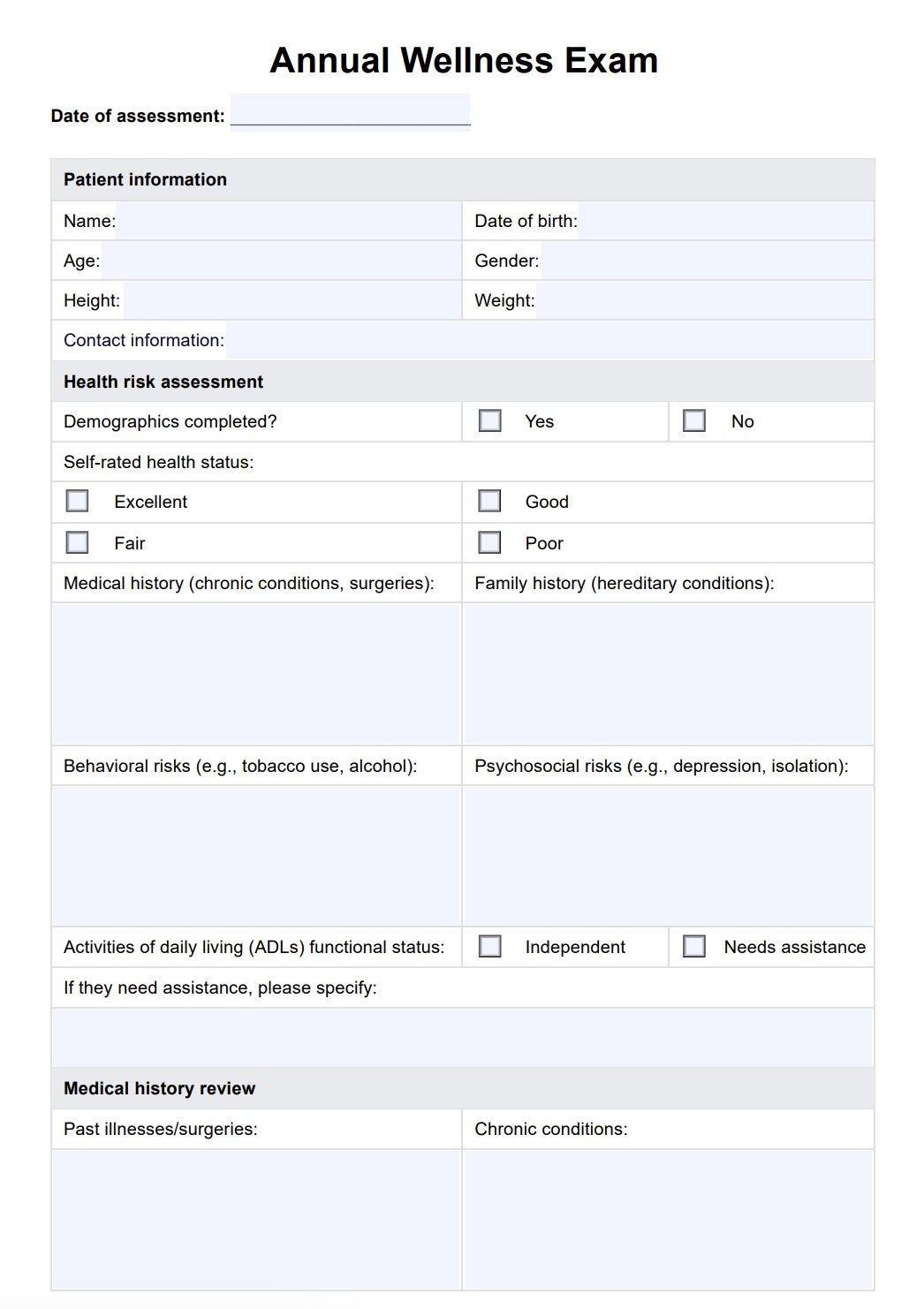Annual Wellness Exam