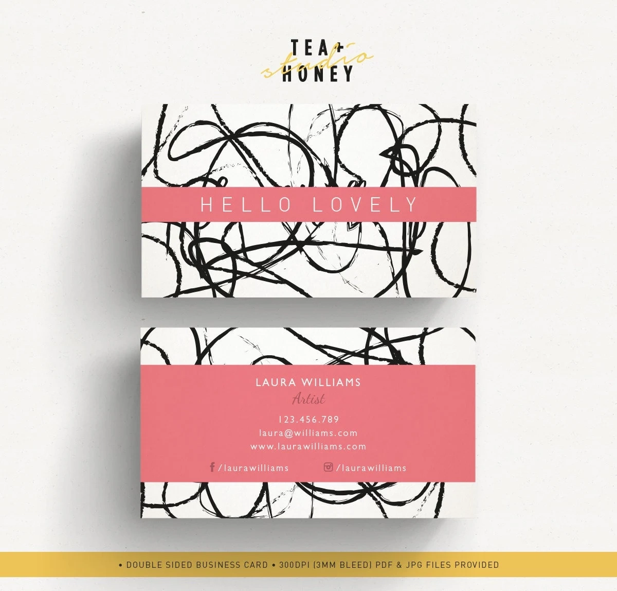 Artist Business Card Design Doodles Pattern Brush Strokes Background Creative Business Card Artists Business Branding Brush Pattern Etsy Israel