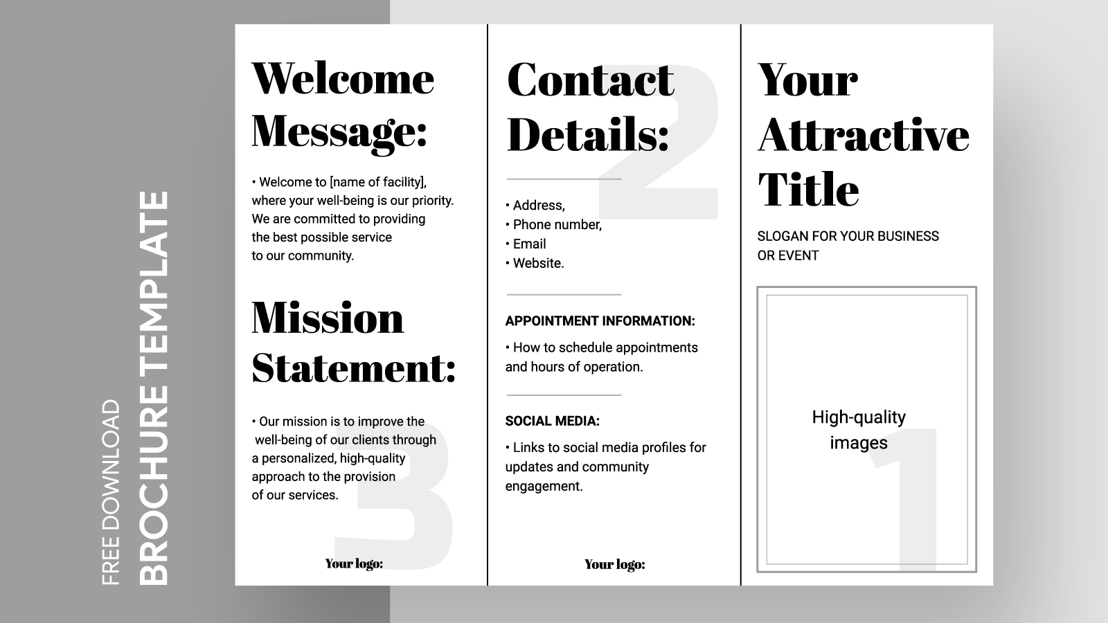 Blank Brochure Free Google Docs Template Gdoc io