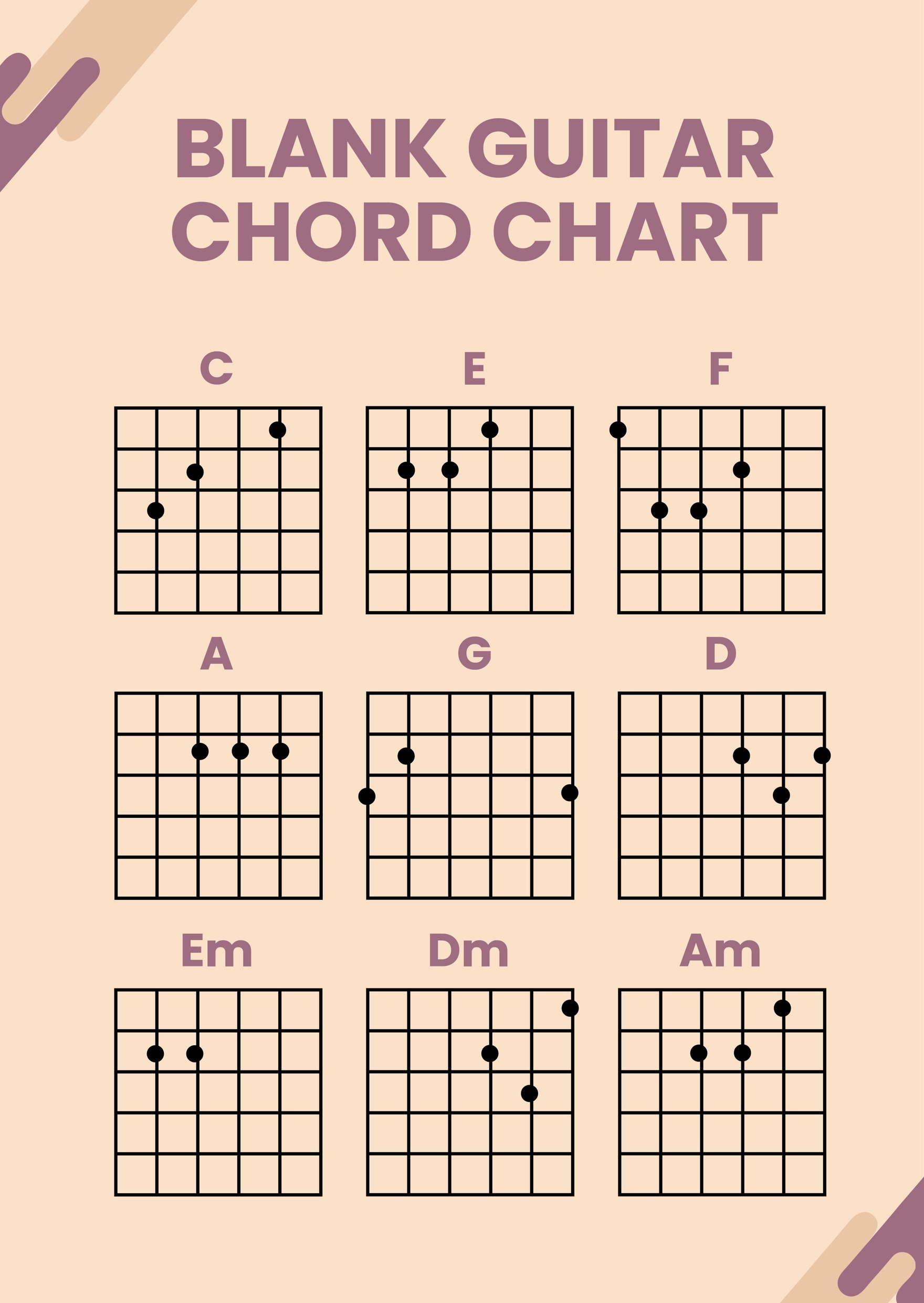 free printable guitar chord chart