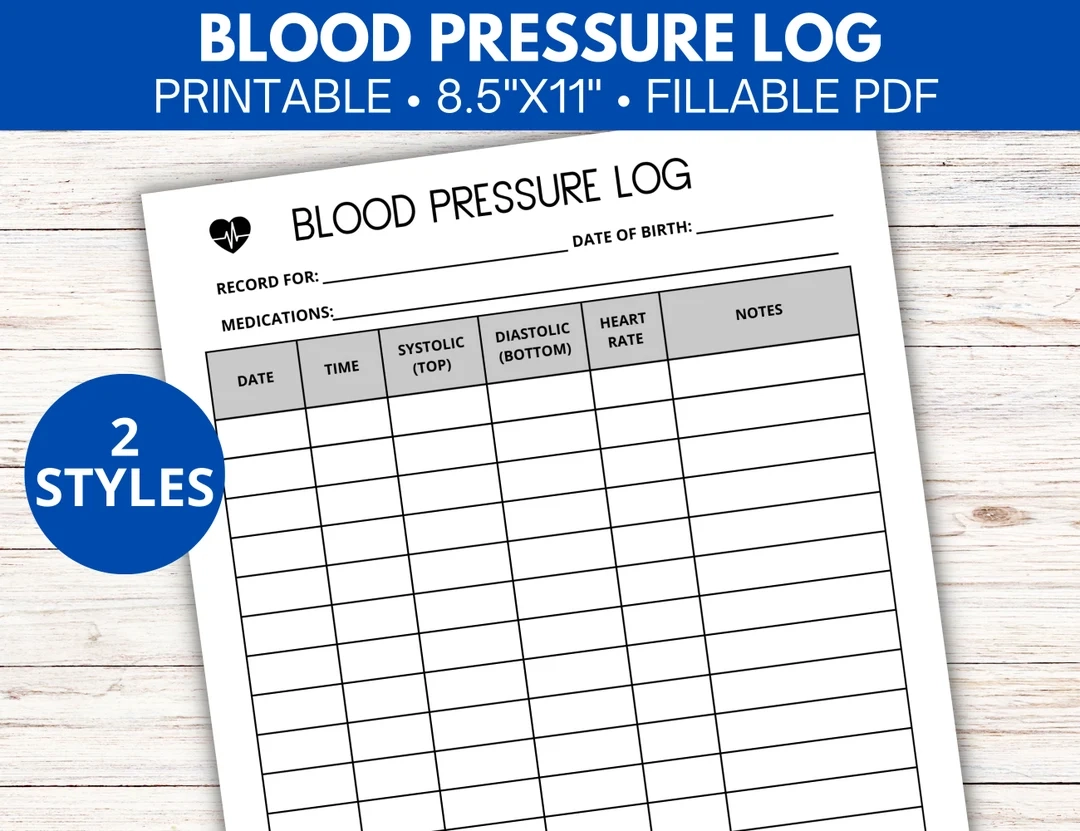 blood pressure chart record