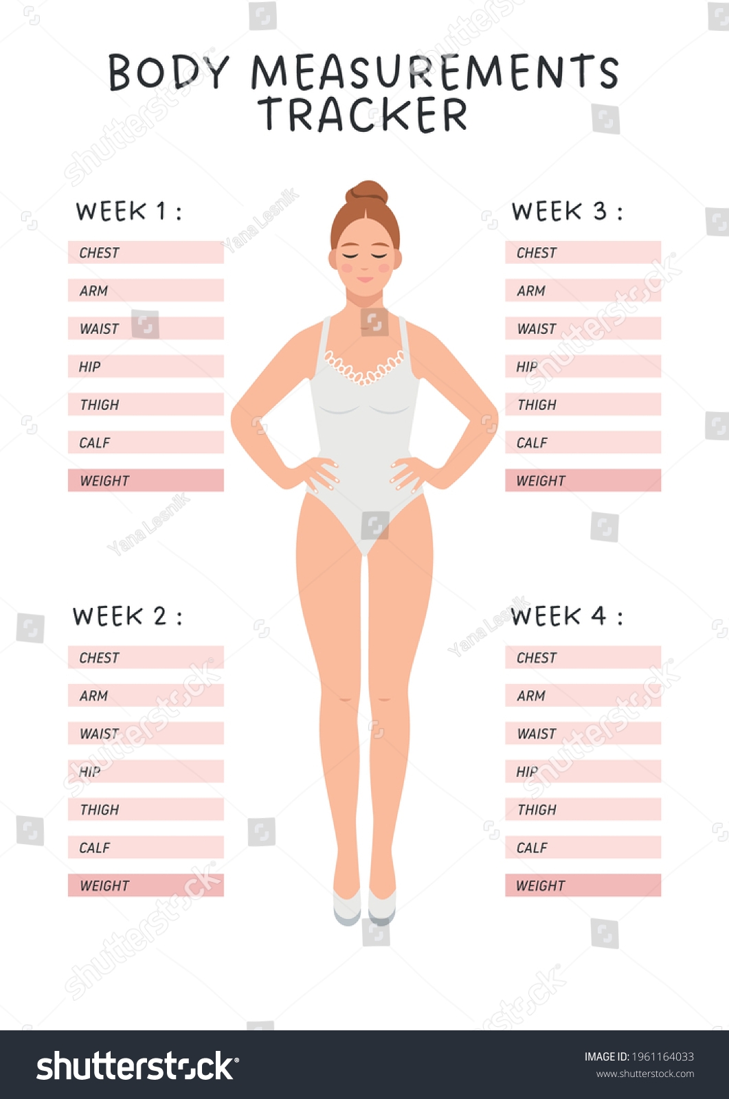 chart for body measurements for weight loss