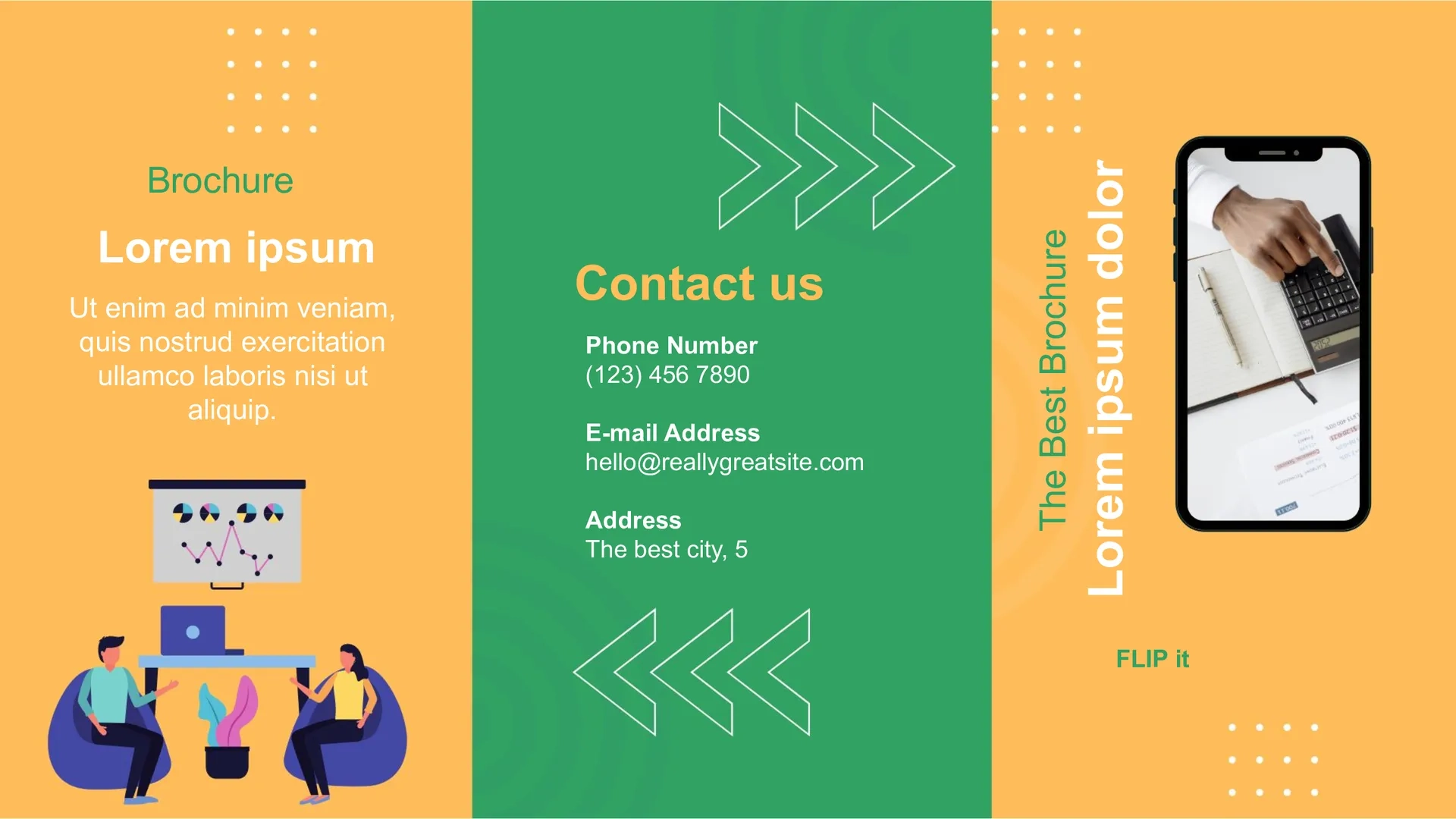 Brochure Template For Google Slides PowerPoint Compatible With Google Slides