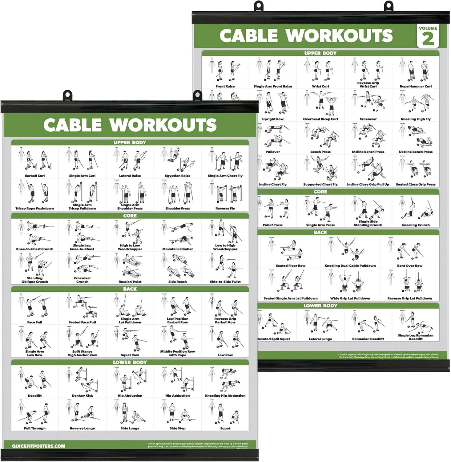Cable Machine Exercise Poster Etsy