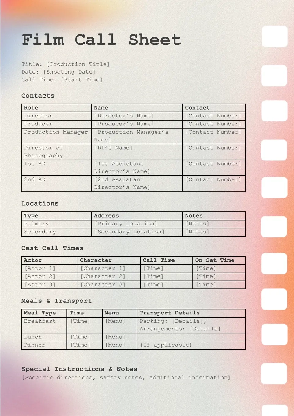 google sheets playsheet template
