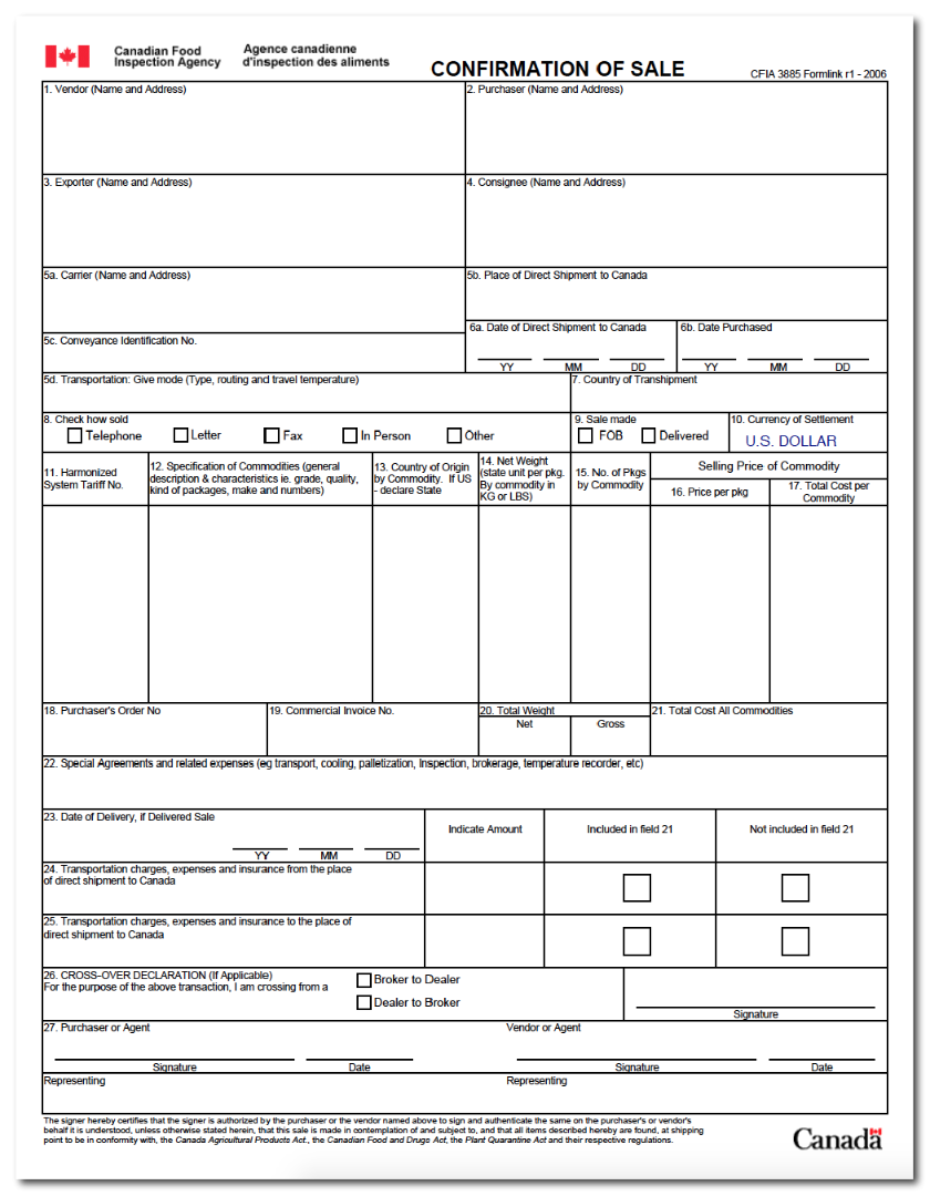 printable nafta form