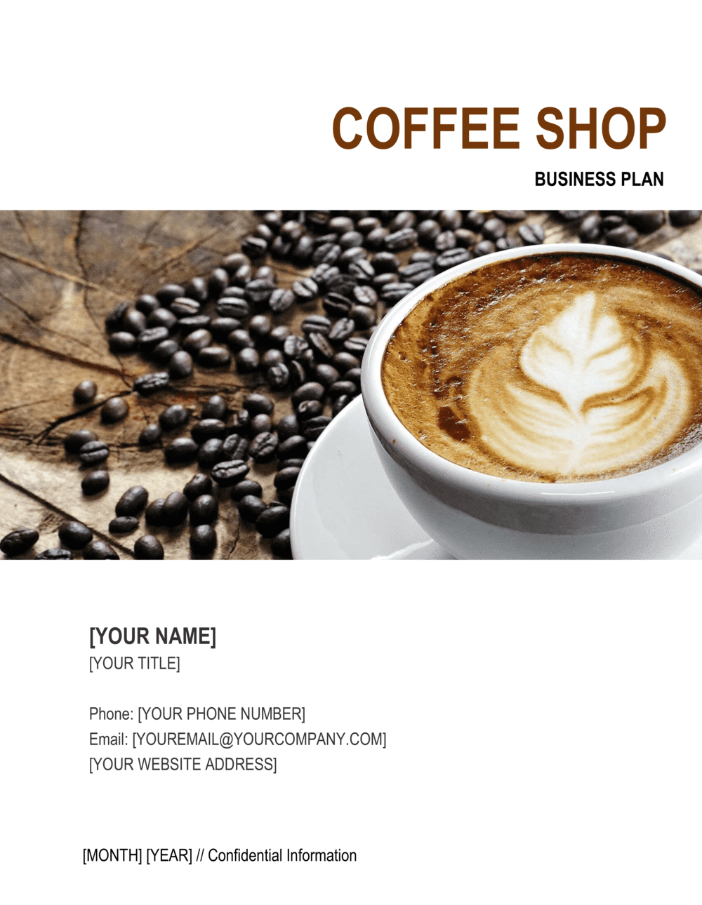 Coffee Shop Business Plan Template Free Word PDF