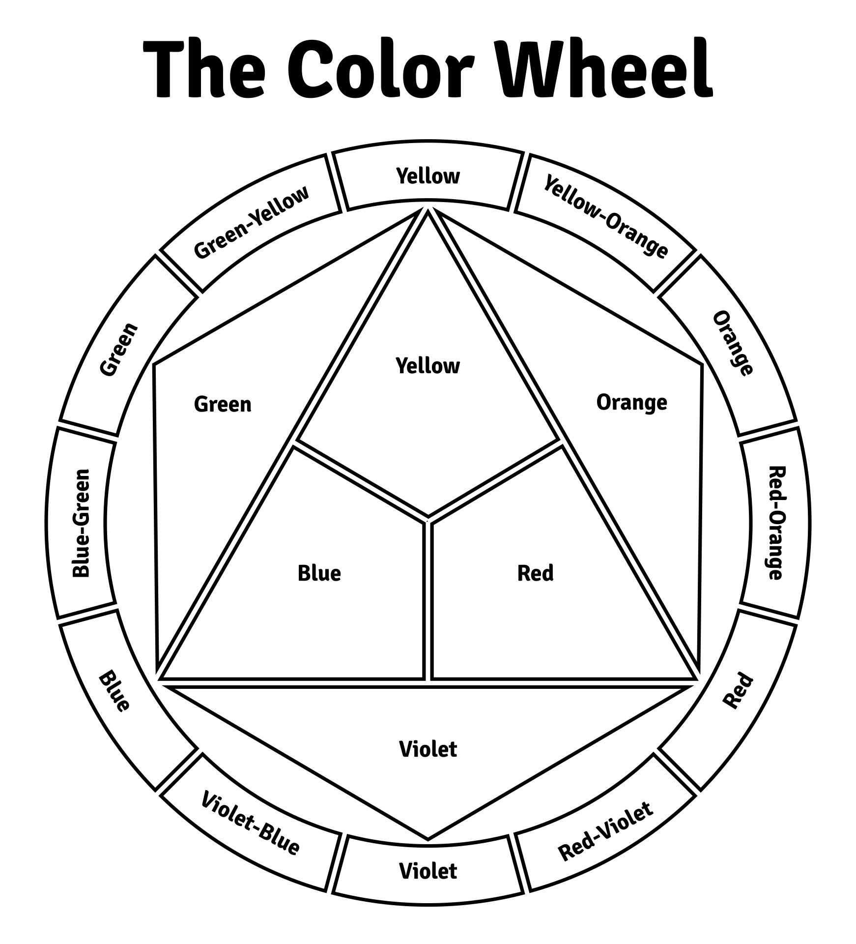 printable colour wheel chart