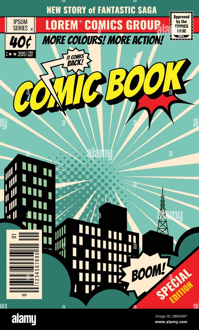 comic book cover template