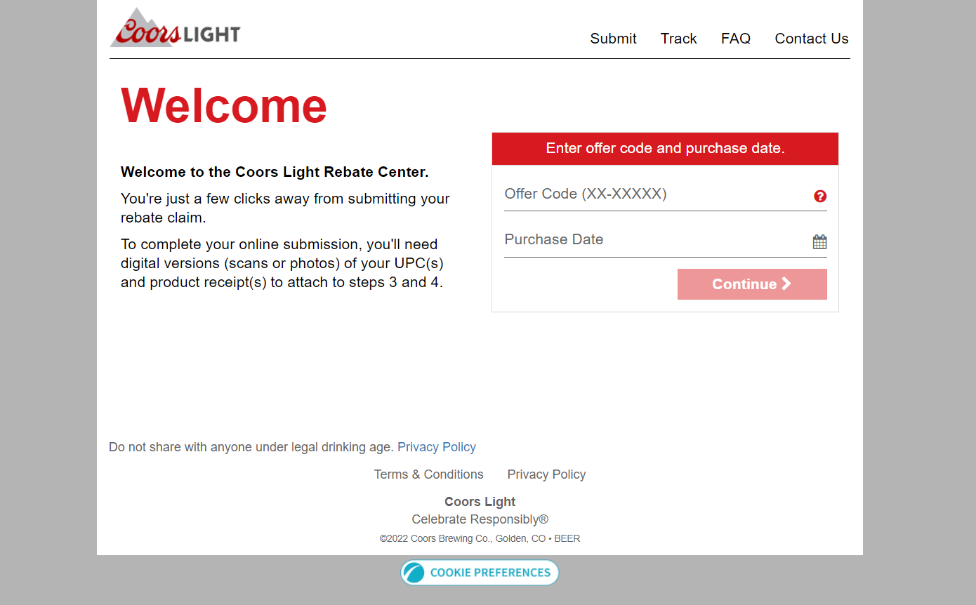 Coors Light Rebate Form Printable World Wide Rebates
