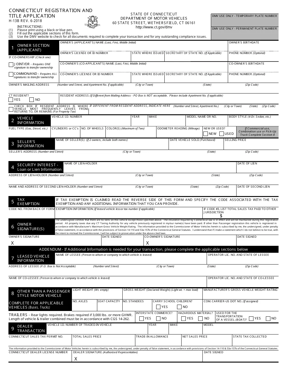 Ct Dmv Q1 Form