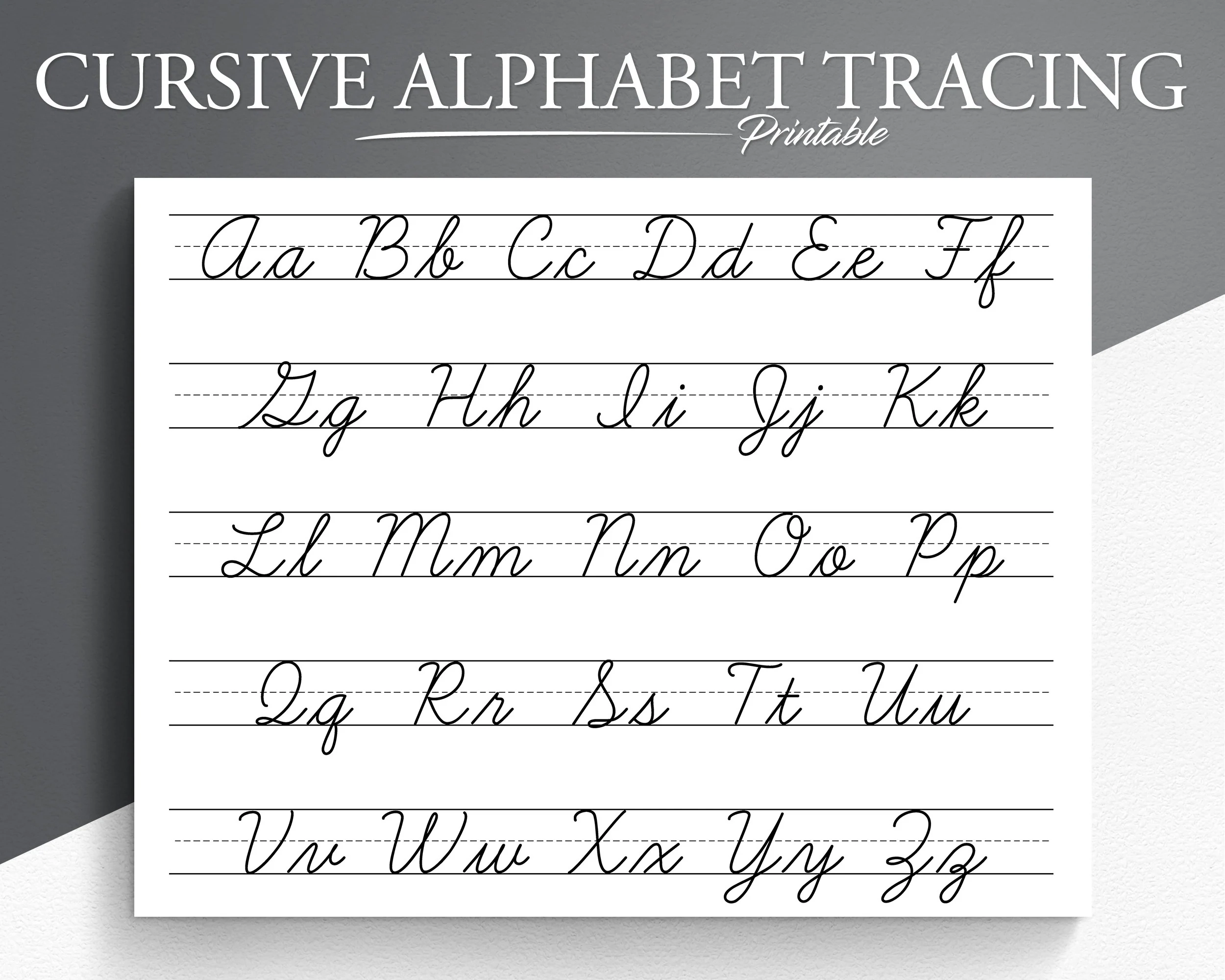 cursive letters chart printable