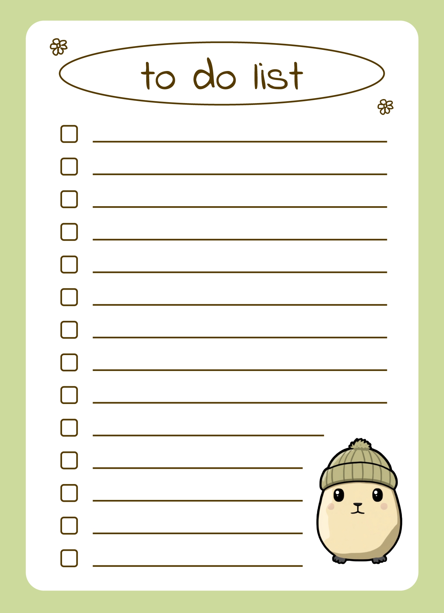 Cute To Do List Free Google Docs Template Gdoc io