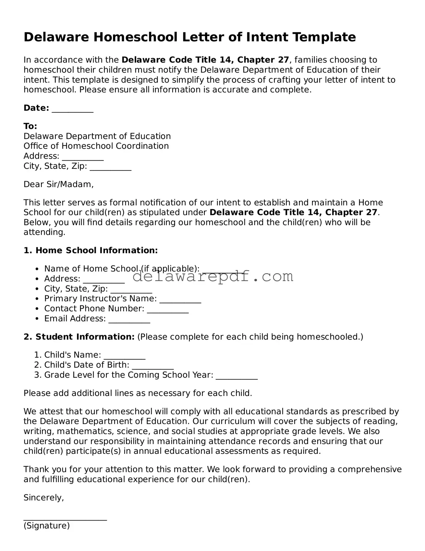 printable intent to homeschool form