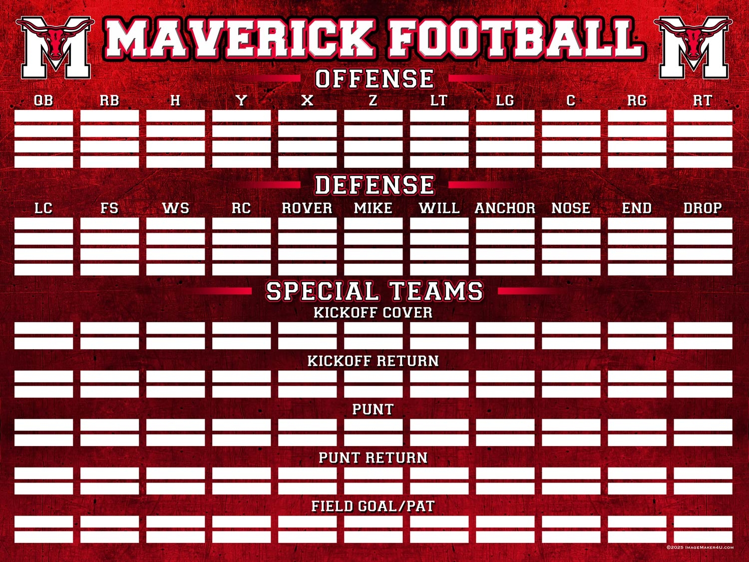printable depth charts nfl