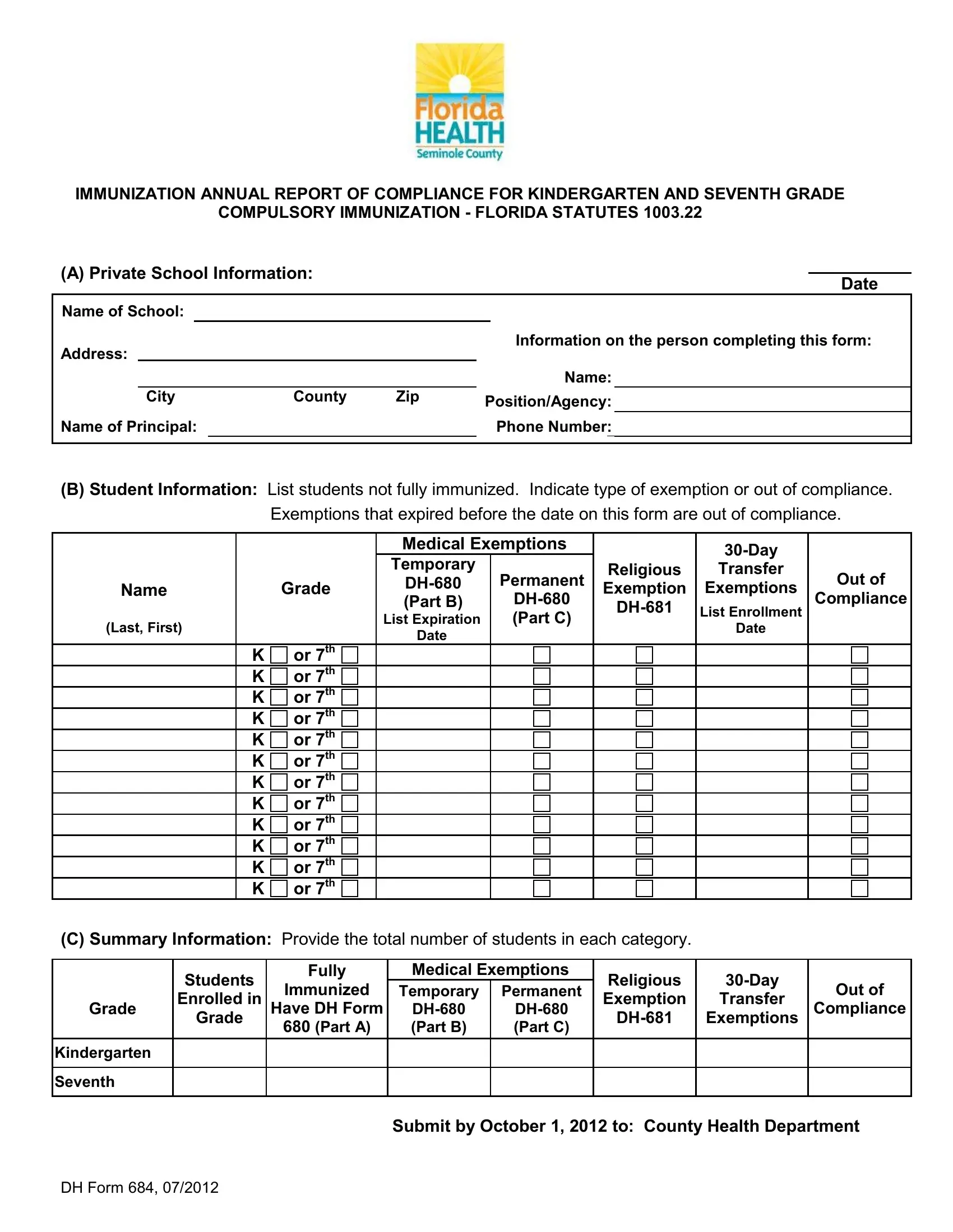 Dh Form 684 Fill Out Printable PDF Forms Online