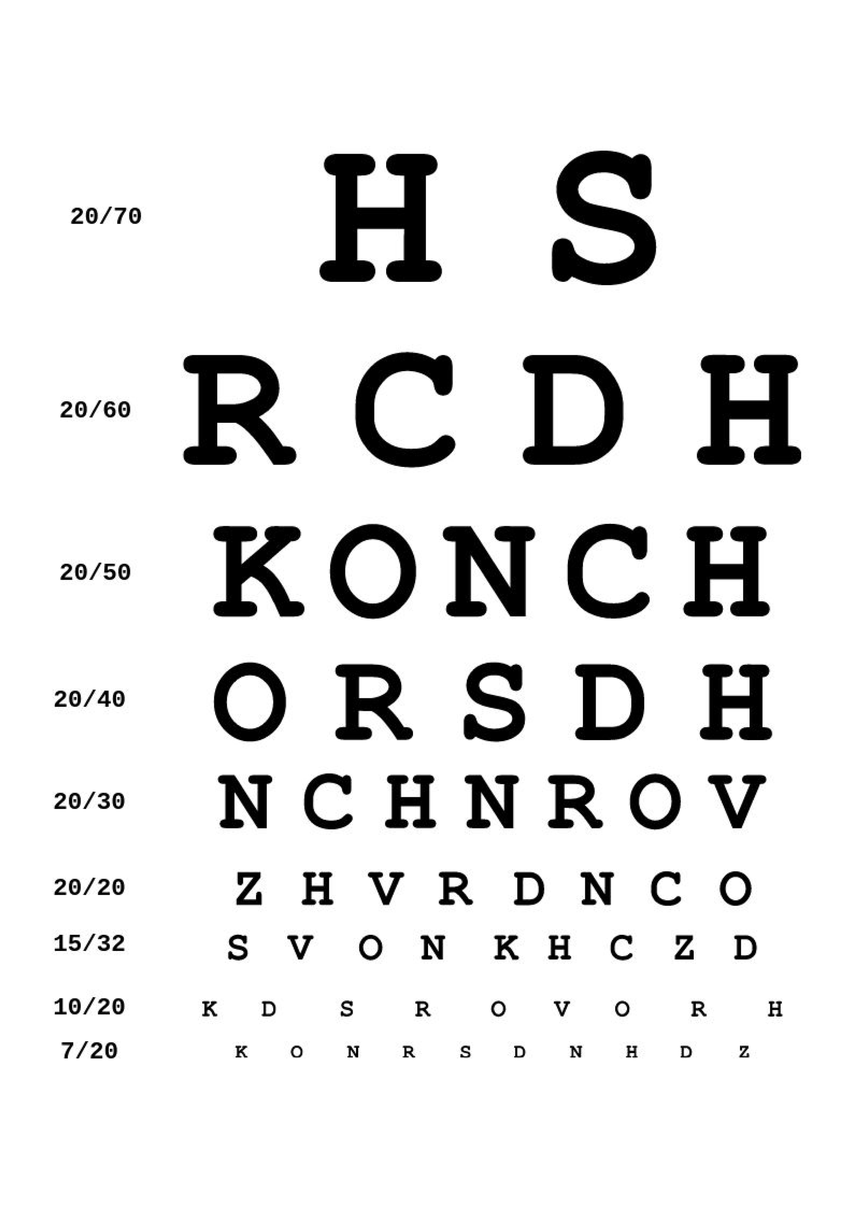 snellen chart pdf printable