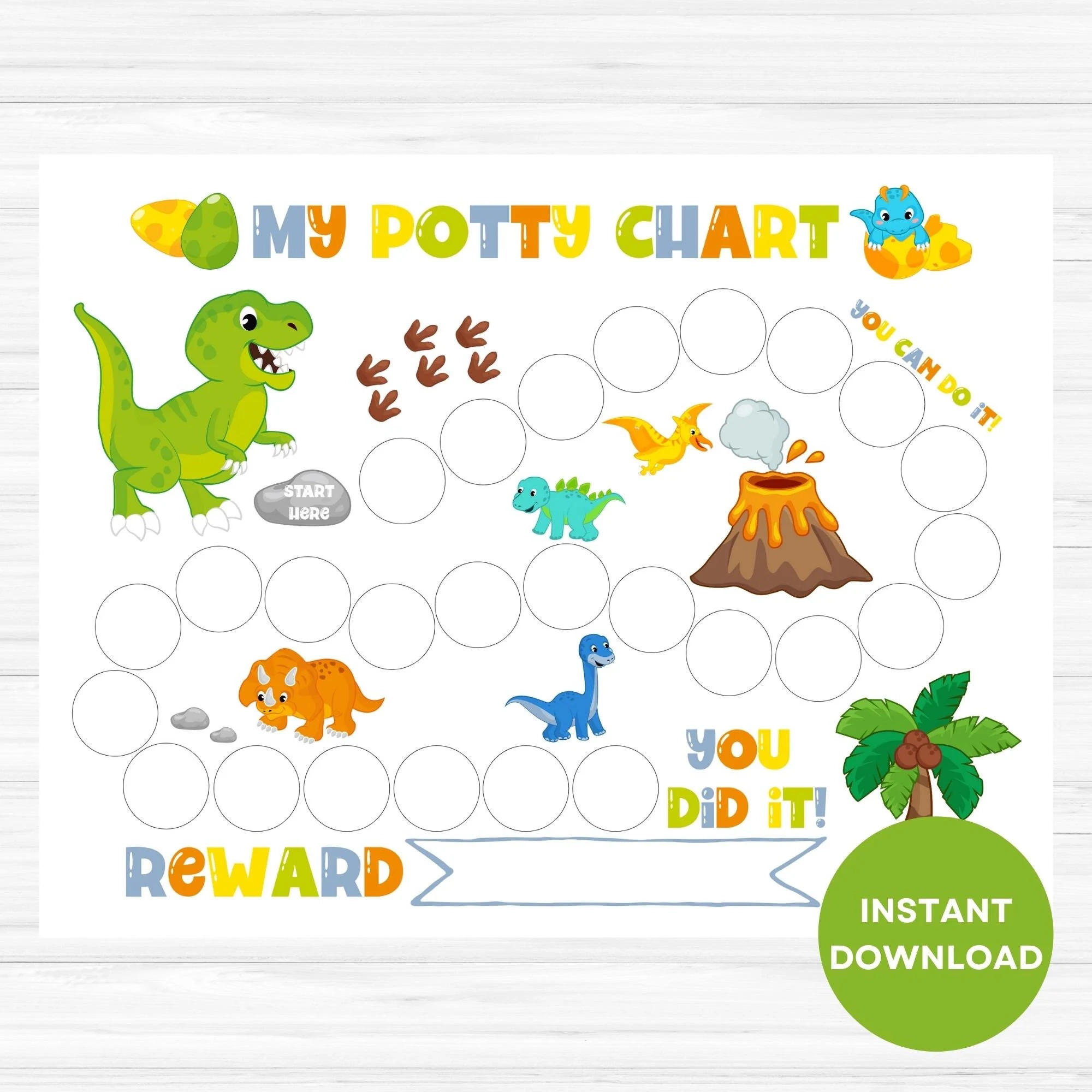 Dinosaur Potty Chart Printable Potty Training Chart Boy Sticker Chart Reward Chart Toilet Training Chart Etsy Israel