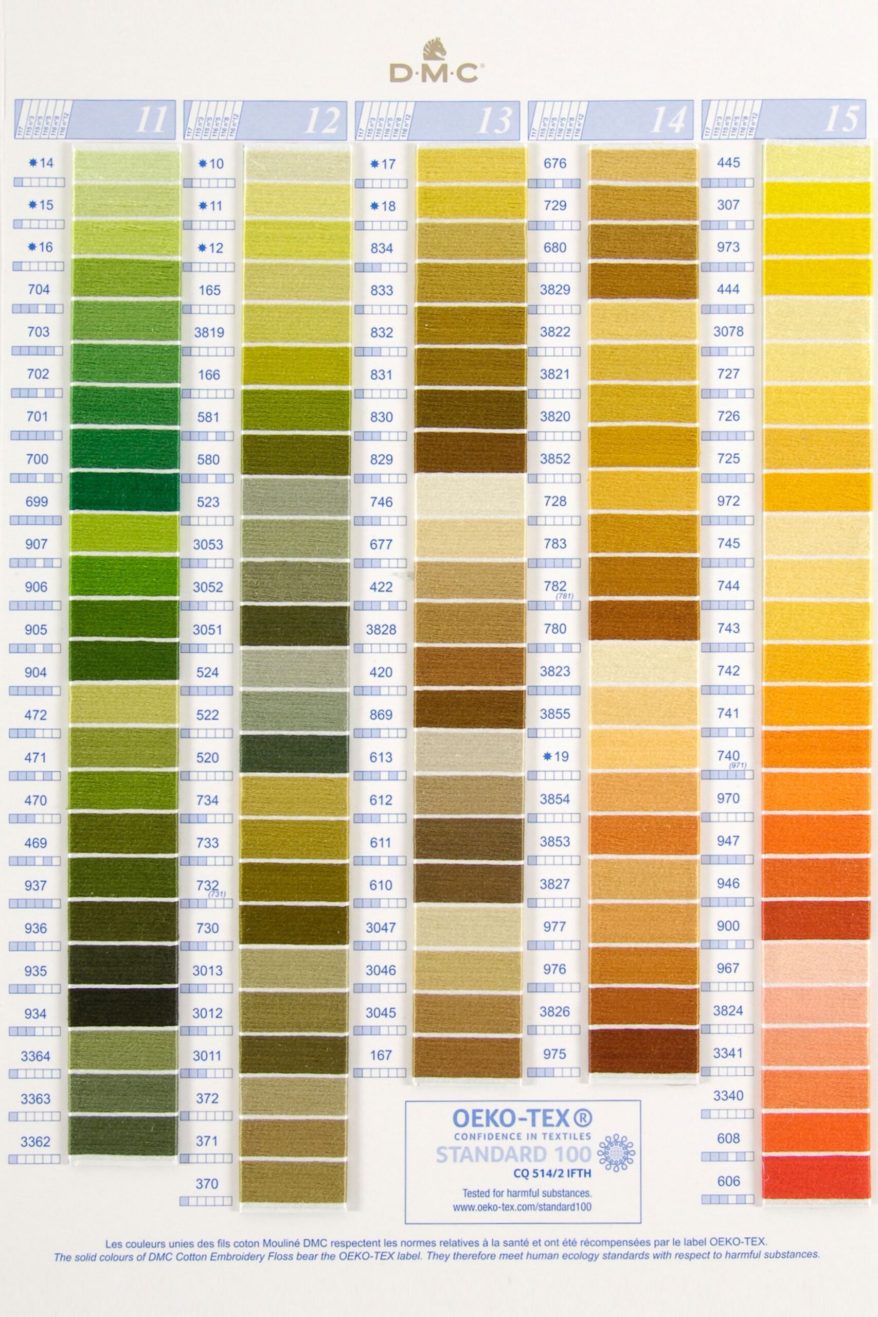 free printable dmc color chart