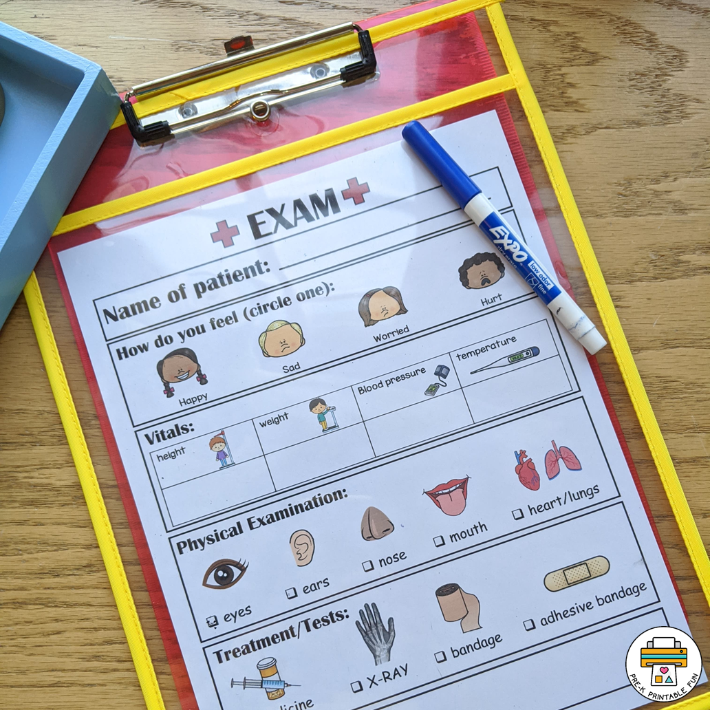 pretend doctor forms printable free